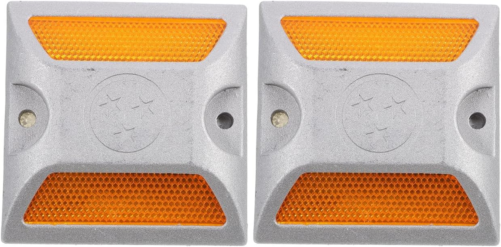 6 Pcs Reflective Driveway Markers - Aluminum Road Reflectors for Enhanced Night Visibility Ideal for Driveways Pathways and Safety Marking image number 3