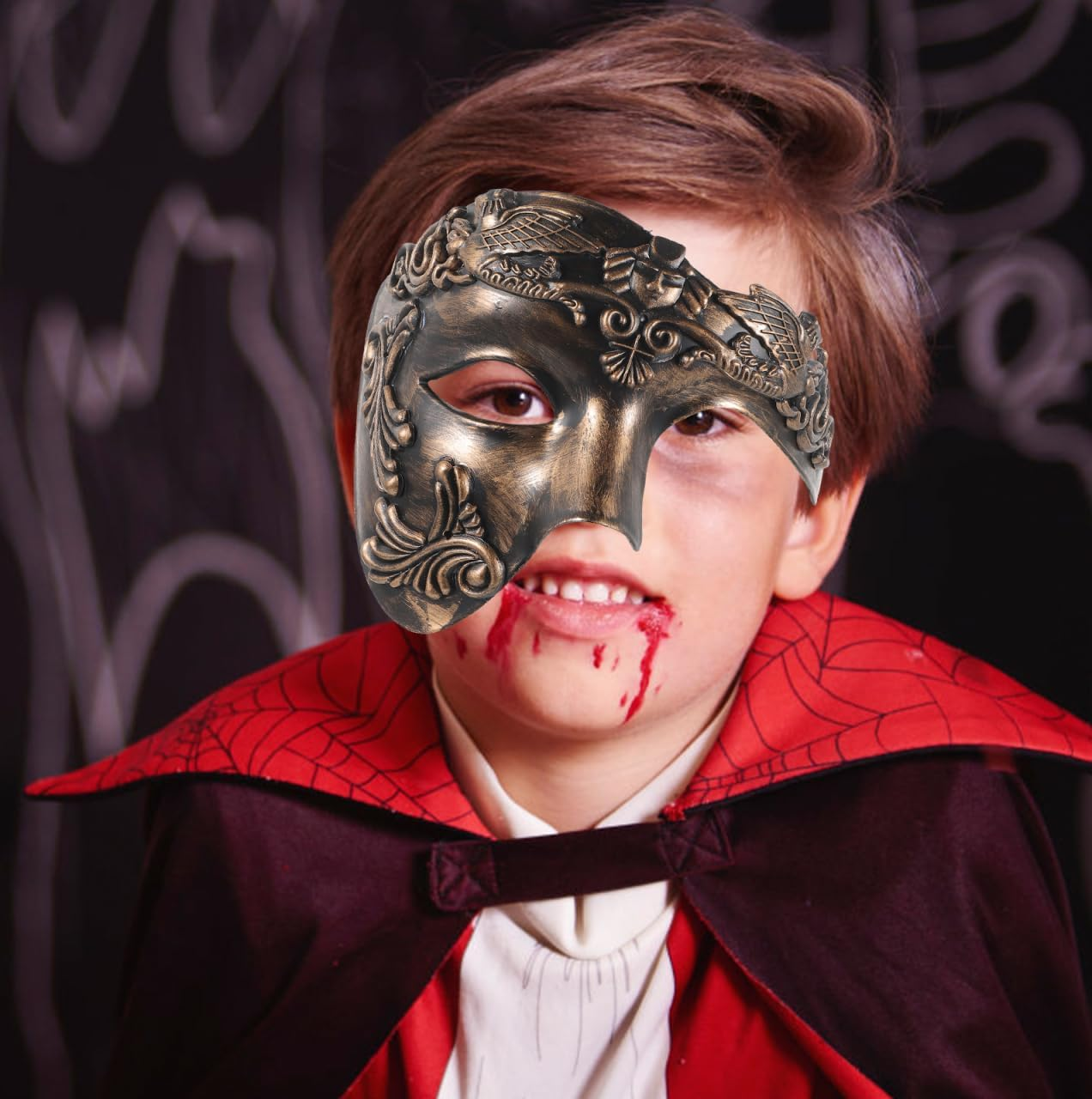 Ifundom Mardi Gras Masquerade Mask Venetian Party Mask Vintage Antique Masks for Cosplay Carnival Mask Props Halloween Mask image number 3