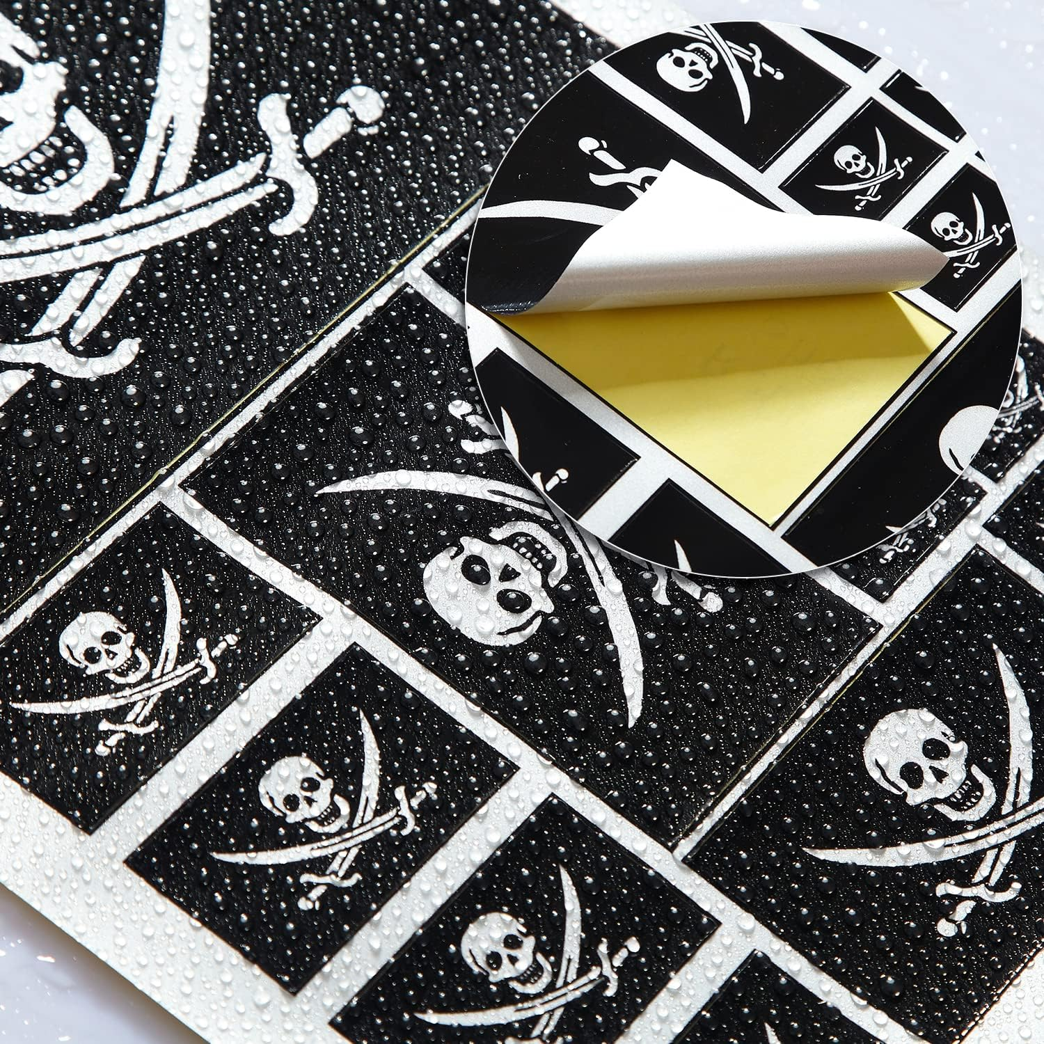 CANTENDO 3 Pack Pirate Jack Rackham Flag Decal - Pirate Jack Rackham Flags Reflective Vinyl Car Stickers - for Car Window Bumper Waterproof Sticker (12 X 8.5 Inch) image number 6