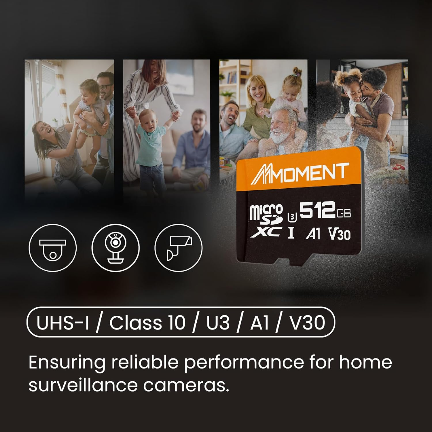 MMOMENT 512GB Micro SD Card, Micro SDXC Memor Card, A1, UHS-I, U3, V30, 4K UHD Memory Card for Nintendo-Switch, Gopro, Tablet, up to 95Mb/S Read, 70Mb/S Write Speed, SD Adapter Included - A2 V30 image number 4