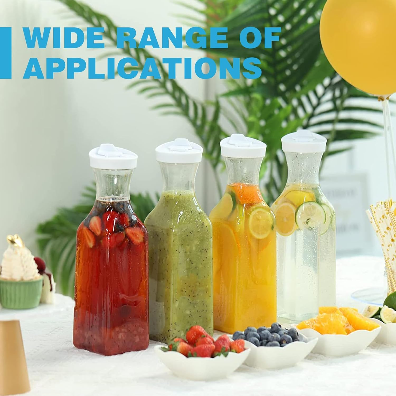 4 Pcs 53Oz Laundry Detergent Dispenser,Laundry Soap Dispenser for Laundry Room Decor,Liquid Laundry Detergent Dispenser for Fabric Softener,Bleach,Powder,Beads image number 5