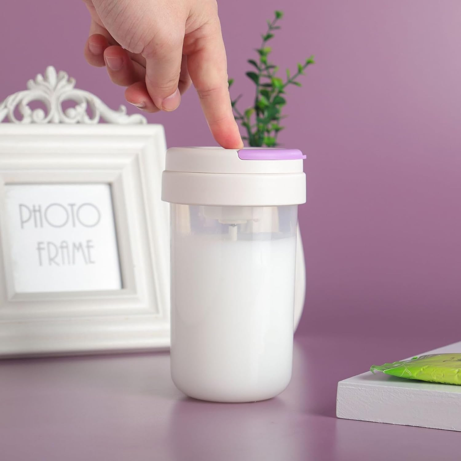 360Ml Electric Protein Shaker Bottle &ndash; Portable Automatic Mixer Cup, Bpa-Free Food Grade PP, Battery Operated, Ideal for Gym, Protein Shakes, and Meal Replacement Drinks (Purple) image number 1