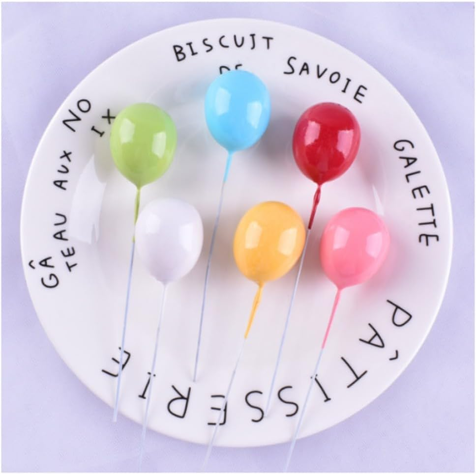 36Pcs Balloon Cake Topper Mini Balloons Toppers round Cake Picks Colorful Cluster for Party Birthday Wedding image number 3