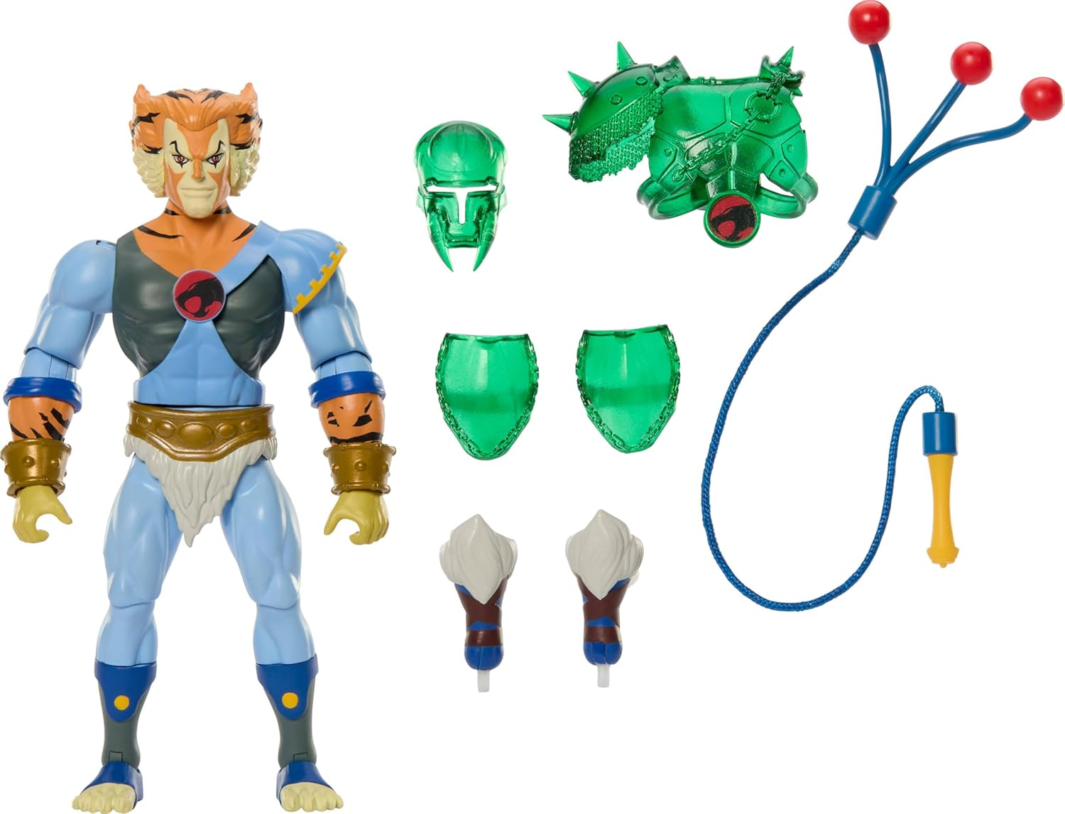 Masters of the Universe Origins & Thundercats, 5.5-Inch Posable Action Figure Tygra, 1980S Crossover Toy Removable Armor, Bolo Accessory & Mini Comic image number 5