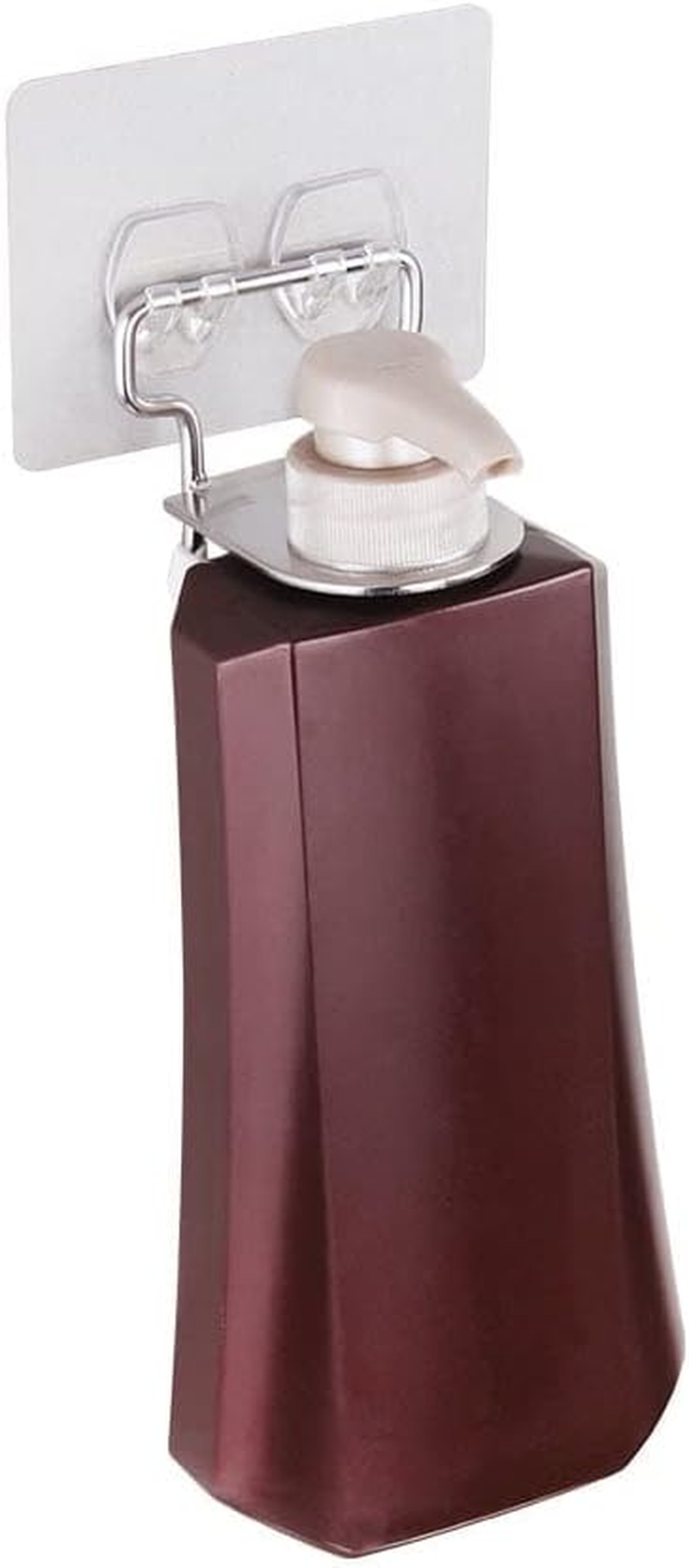 I-Hook Pump Bottle Holder - Rust-Resistant 304 Stainless Steel, Holds up to 3Kg, Heat & Water Resistant, Nano Suction Technology for Shower Organisation image number 1