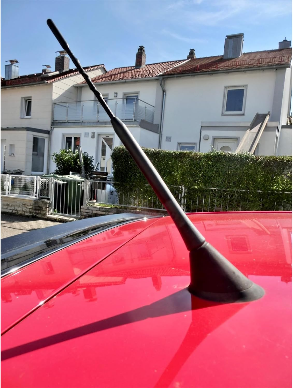 Universal Vehicle Roof Mount Flexible Rubber Car Antenna AM FM Antenna Car Roof Antenna Car 23Cm/9Inch Car Radio Antenna with M4 M5 M6 Threaded Adapter Suitable for Most Models Etc