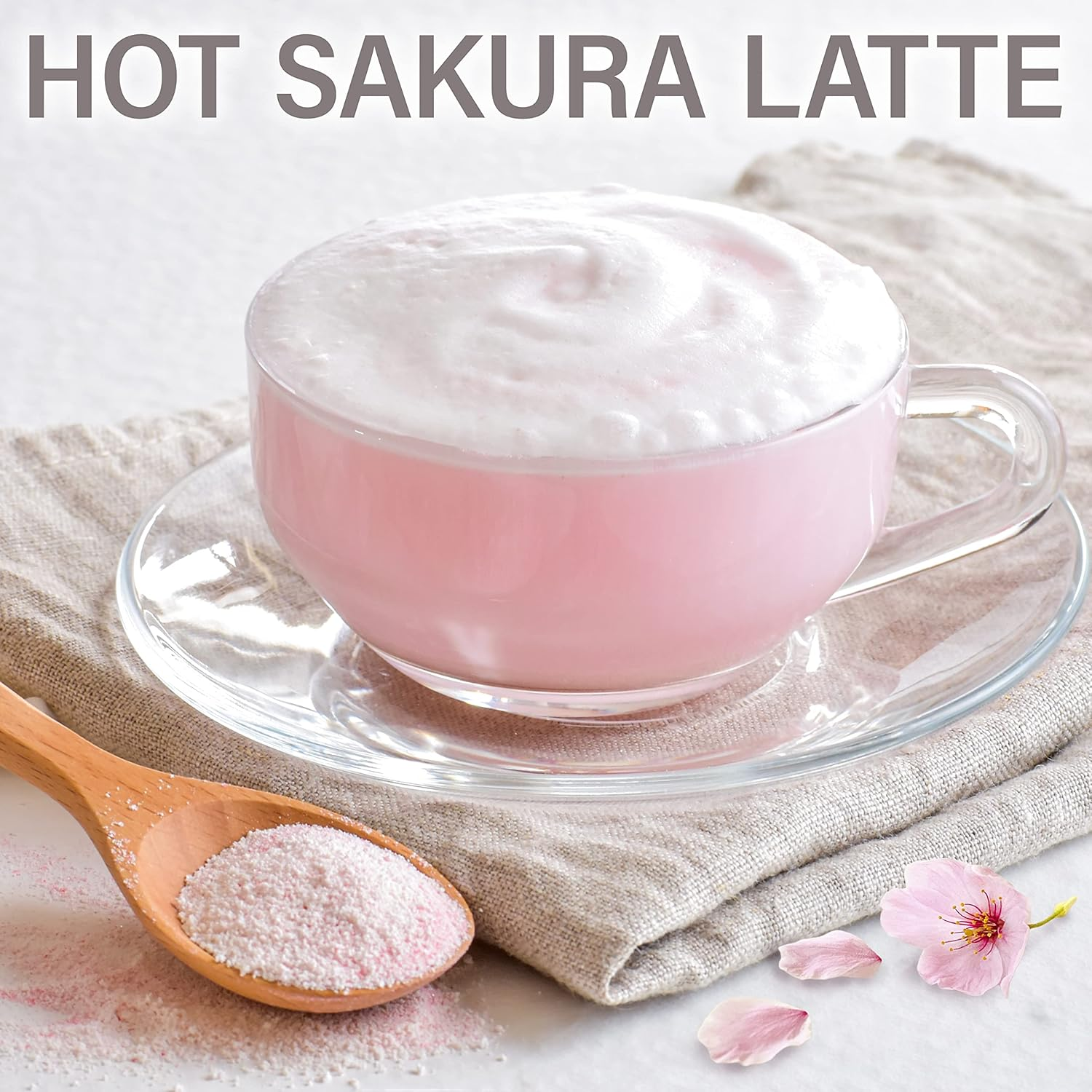 YAMASAN KYOTO UJI Sakura Latte Powder, Japanese Cherry Blossom Drinks, Sweetened, 3.5Oz(100G)