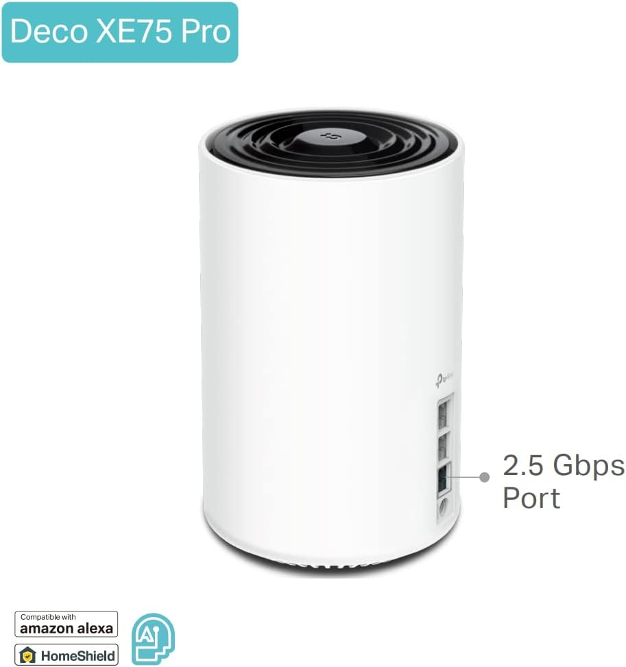 Tp-Link Deco XE75 Pro AXE5400 Whole Home Tri-Band Mesh Wi-Fi 6E System, Gigabit Ports, Ai-Driven Mesh, Cover up to 7,200 Ft2, Connect up to 200 Devices,1.7 Ghz Quad-Core CPU, 8K,Homeshield, Pack of 3 image number 5