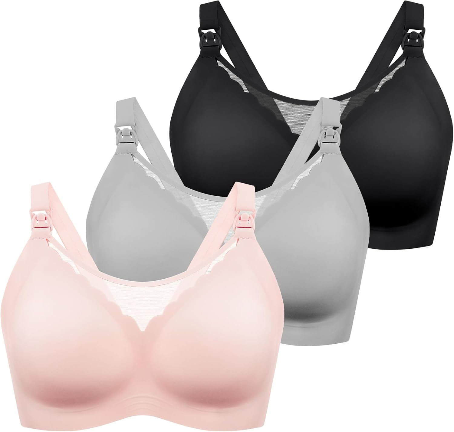 Nursing Bras for Breastfeeding, Seamless Ultra Comfort Breathable Maternity Bras, Natural Shape Pregnancy Bras