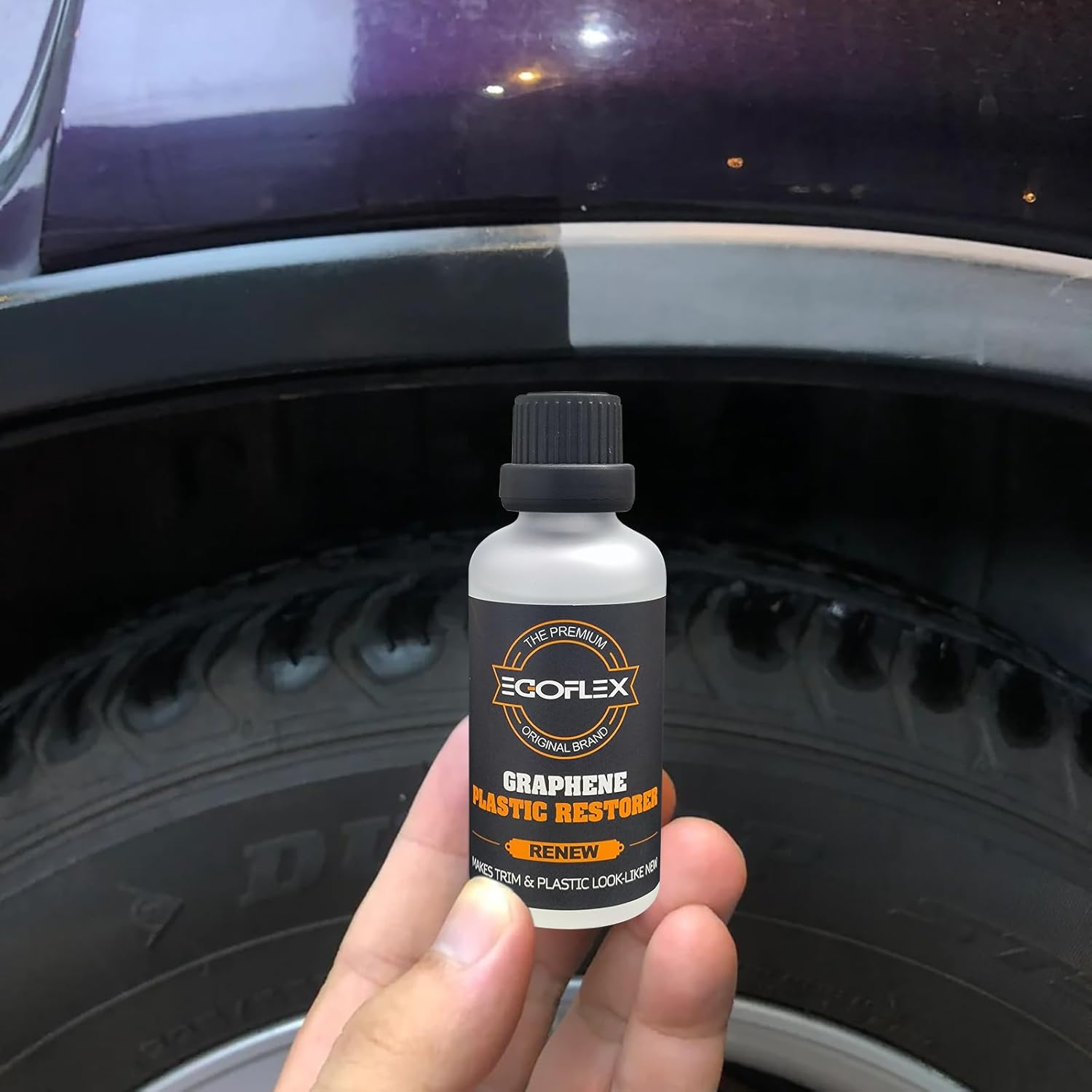 Graphene Plastic Restorer Trim Kit - Crystal Coating Plastic Restorer for Cars - Rubber Vinyl Headlight Restoration Restore a Finish Back to Black Shine Exterior Auto Detailing Supplies image number 5