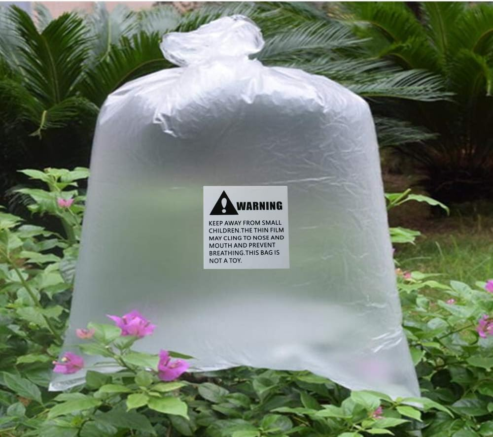 Hybsk 300Pcs Child Warning Labels Stickers for Poly Bags and Packing 2&times;2 Inch Plastic Bag Warning Labels for Shopping Malls, School (White)