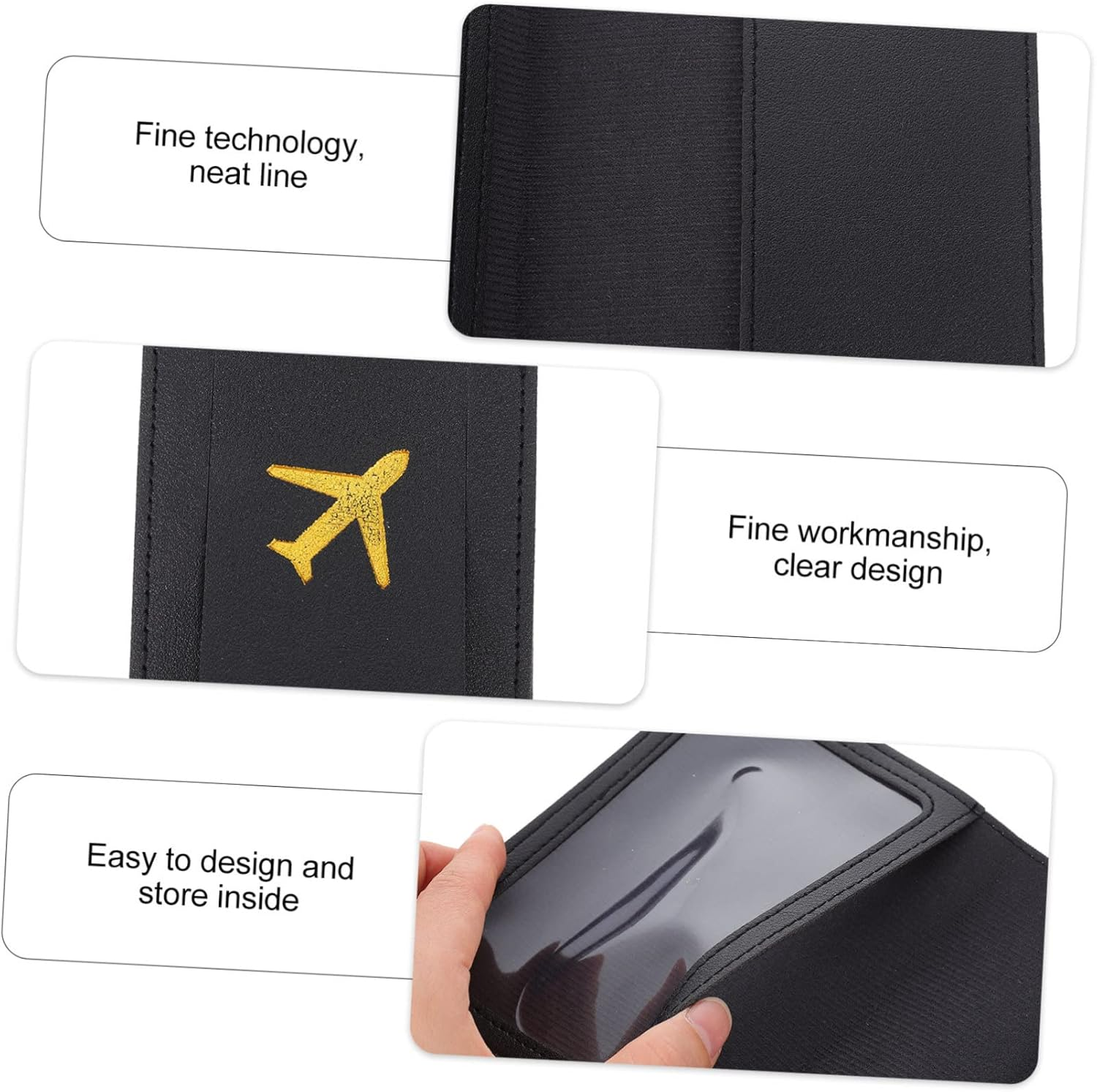 TOGEVAL Luggage Passport Cover RFID Holder Card Slot Pu Leather Tag for Travelers image number 5