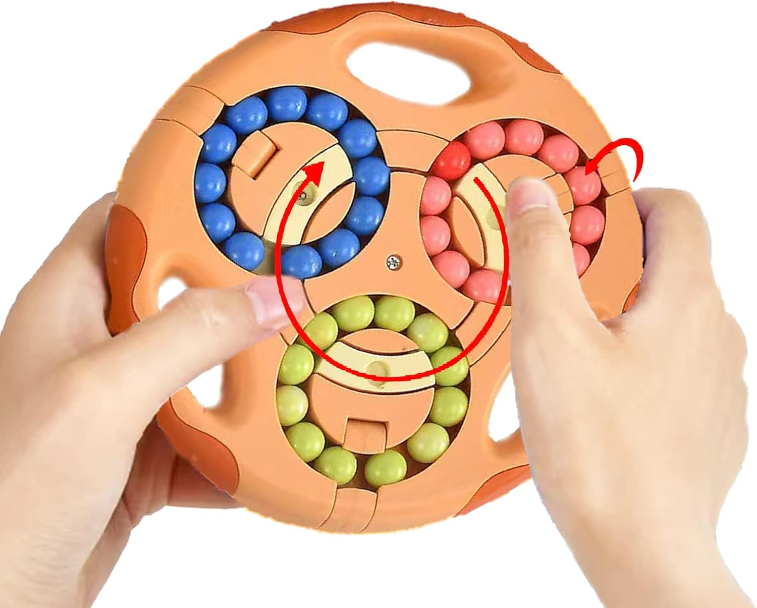 Rotating Magic Bean,Iq Game Cube Toy, Patience Games Magic Bean, Magic Bean Rotating Cube Toys, Cube Magic Bean, Creative Decompression Fidget Toy for Adults and Children(Blue)