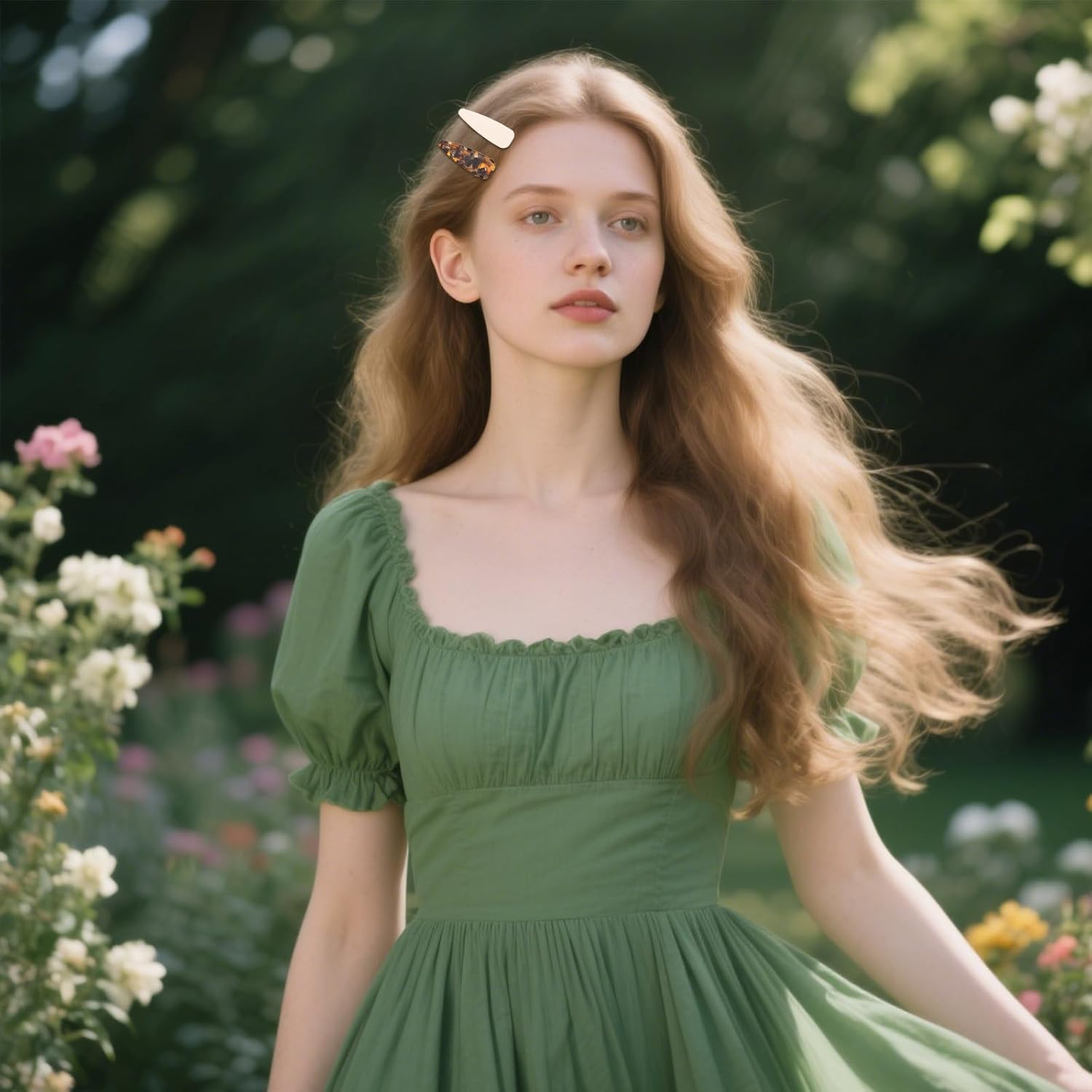 Exipsat Hair Clips for Women Large Vintage Style Snap Clip for Thick Hair 7 Pack Flat Hair Clips image number 4