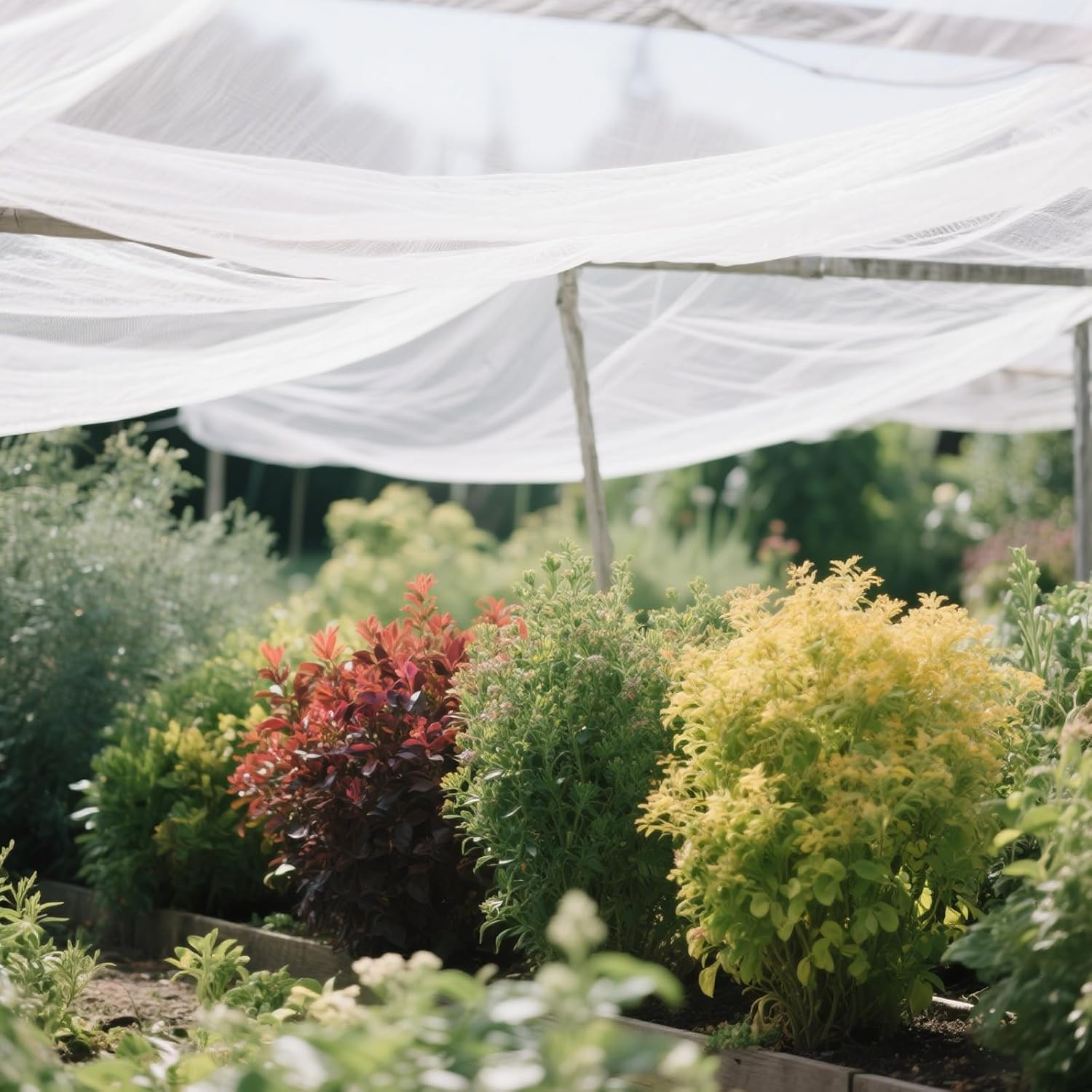 5X2M Garden Net Plant Insect Net Fruit Net Protection Bag Bird and Butterfly Net for Protecting Vegetables Fruits Plants Flowers and Crops Suitable for Planting Tunnels Greenhouses Outdoor and Indoor image number 5