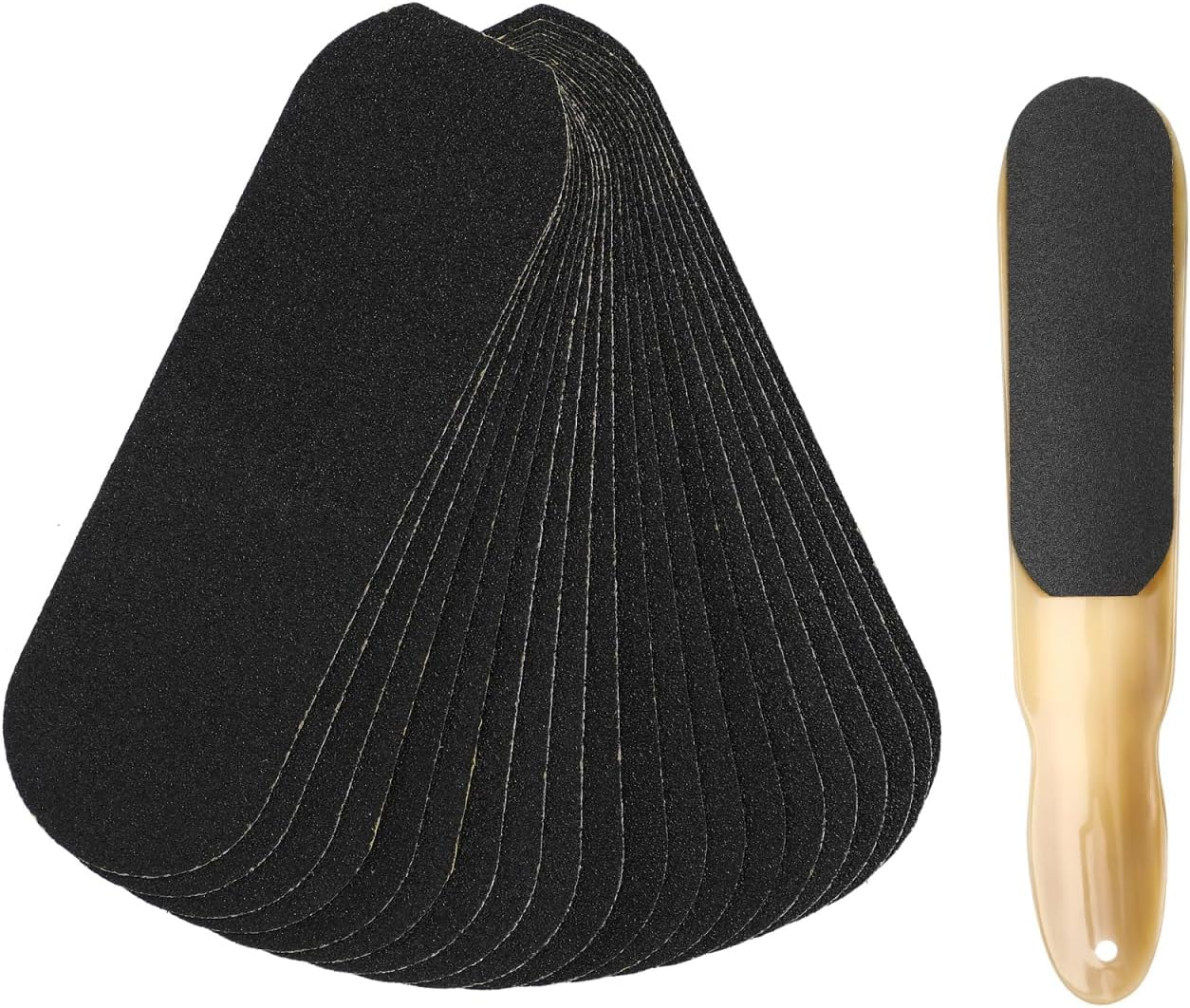 Minkissy Foot File Foot Callus Remover Professional Sandpaper Pedicure Tools Foot Rasp File with Plastic Handle 80Pcs Replaceable Pads Foot File for Dead Skin image number 3