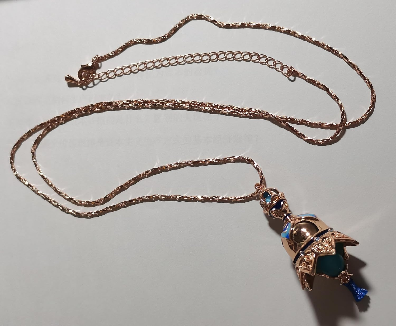 Ealipoi Scaramouche Necklace Anime Genshin Cosplay Pendant Wanderer Cosplay Accessories Alloy Bell Prop, Medium, Zinc, Agate