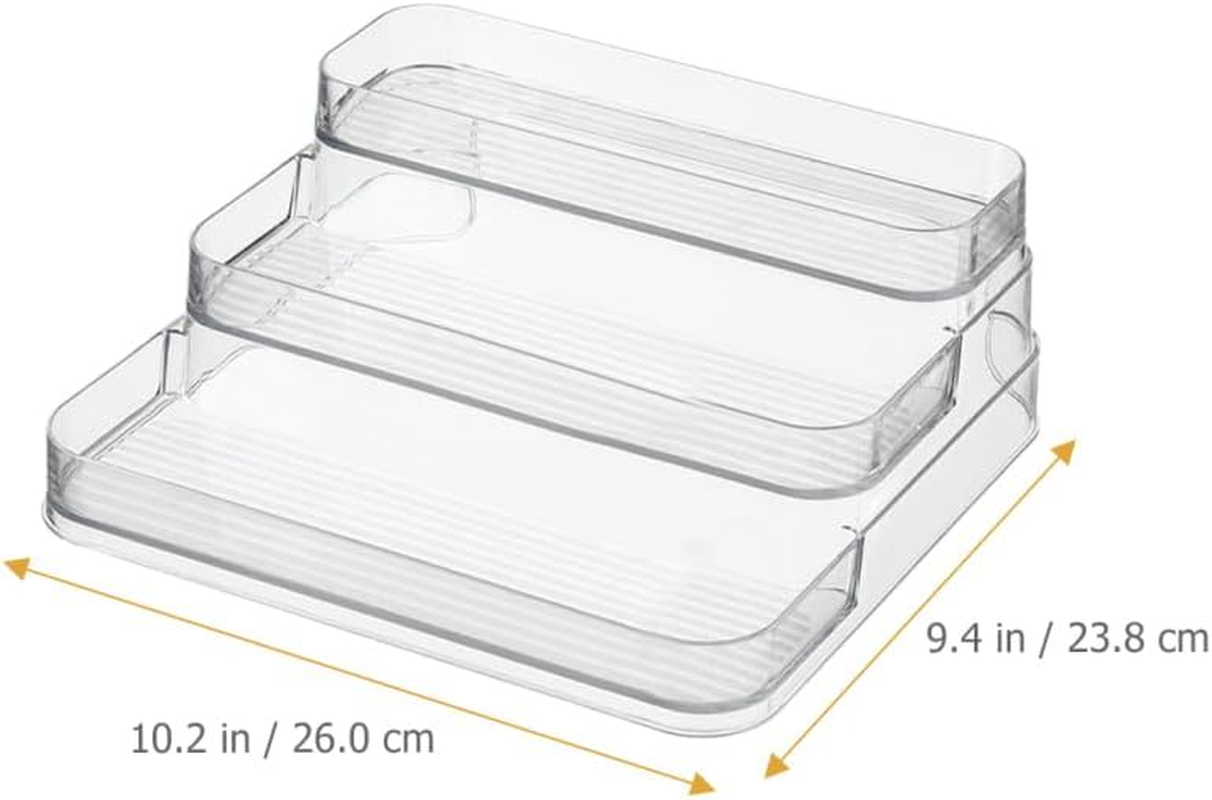 Ipetboom Multi Transparent Kitchen Storage Rack Tiered Spice Organizer Shelf for Condiment Jars Space Saving Home and Bathroom Sundries Holder Practical Display Stand for Household Items image number 6