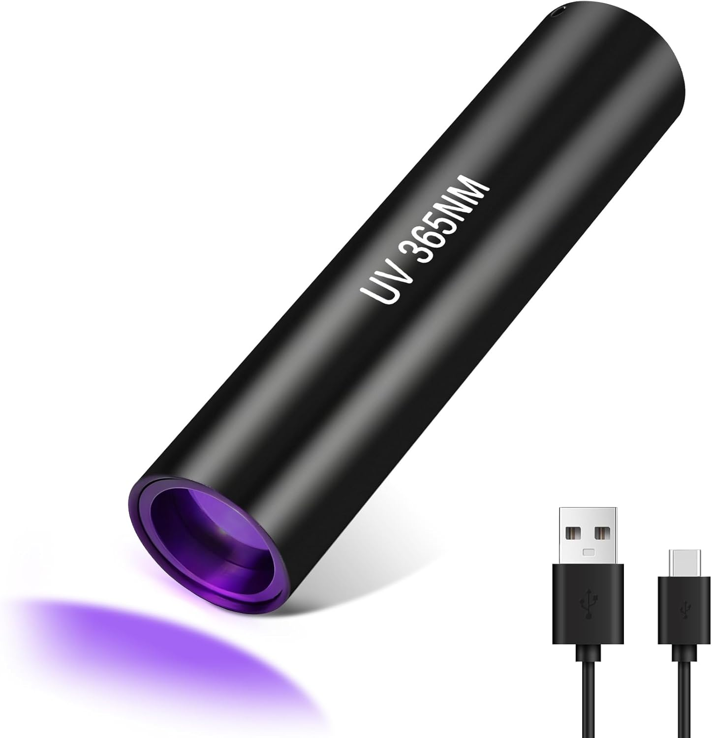 Tisuokae 365Nm UV Light, 10W Portable Mini Handheld UV Torch, Rechargeable USB -C Black Light Torch, Professional Black Flashlight for Pet Dog Urine Pet Stains, Resin Curing, Rocks, Scorpion image number 3