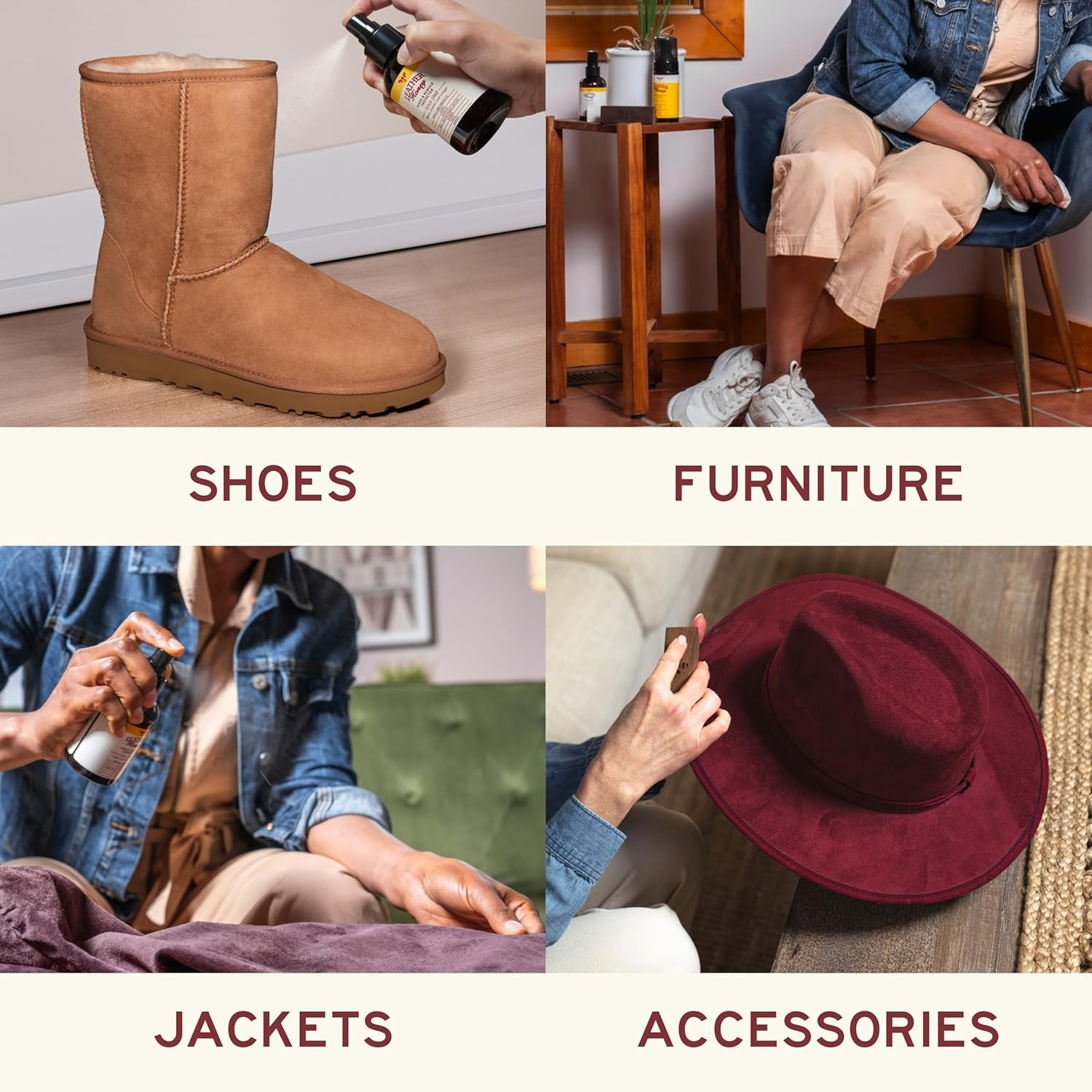 Leather Honey Suede Protectant Spray, 4Oz image number 3