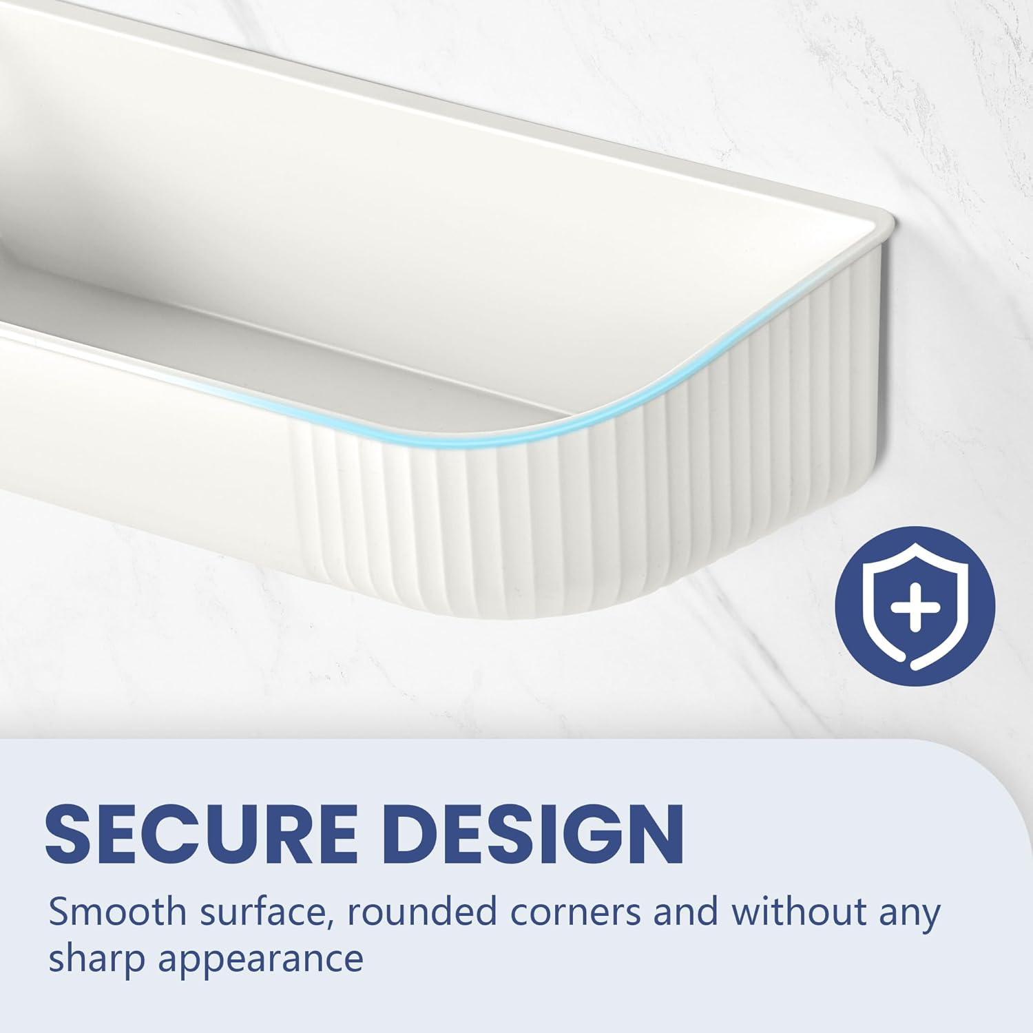 JOMOLA Shower Caddy Shelf Organizer Rack Self Adhesive Bathroom Shelves Basket Home Farmhouse Wall inside Organization and Storage Decor Rv Accessories White image number 1