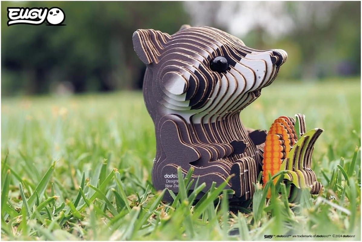 EUGY 103 Raccoon 3D Puzzle - 46 Piece Eco-Friendly Educational Toy Puzzle for Boys, Girls & Kids Ages 6+ image number 4