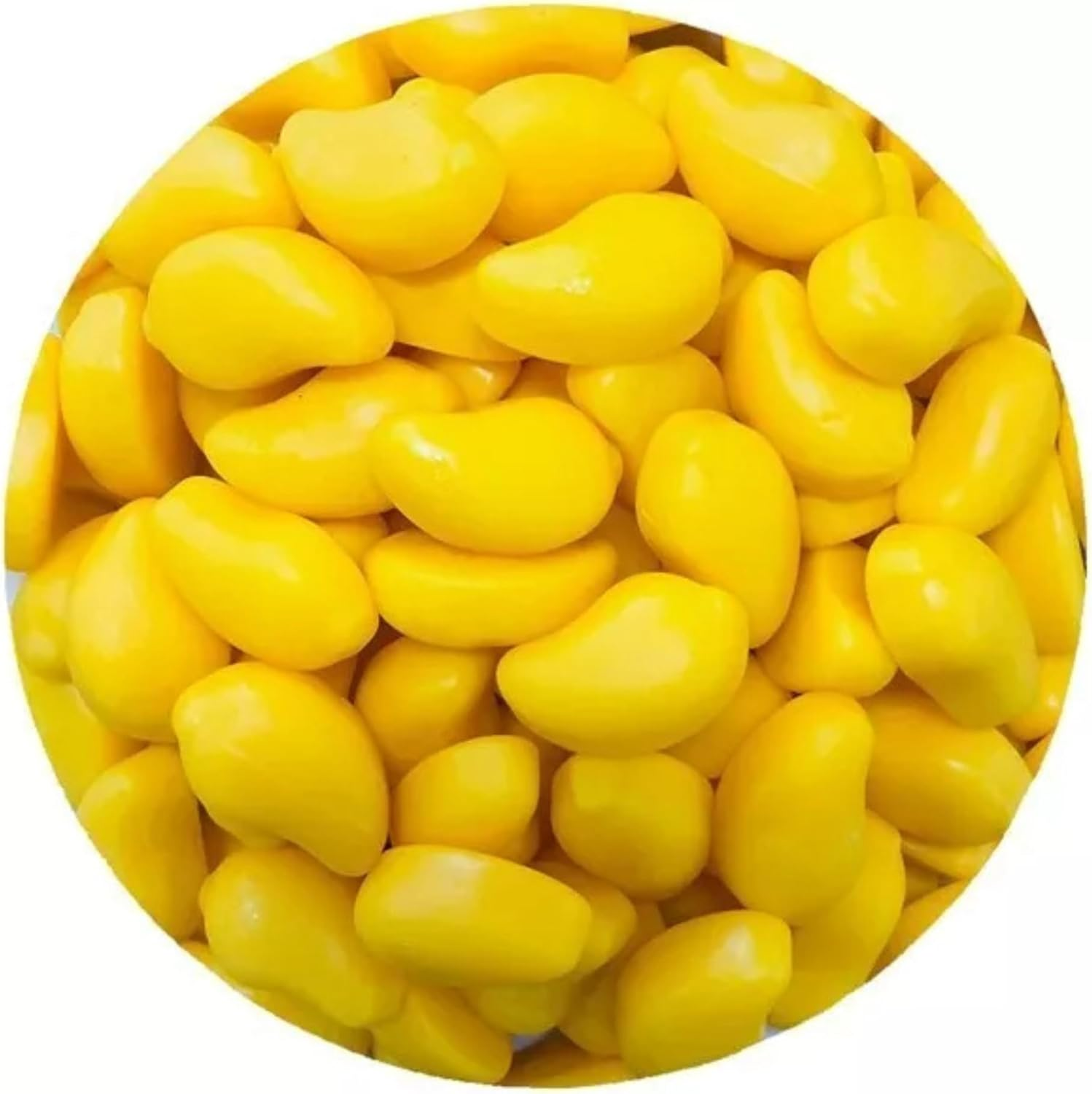 Juicy Jelly Peeled Gummy Mango Lollies, Yellow Fruit-Shaped Sweets, 1Kg image number 4
