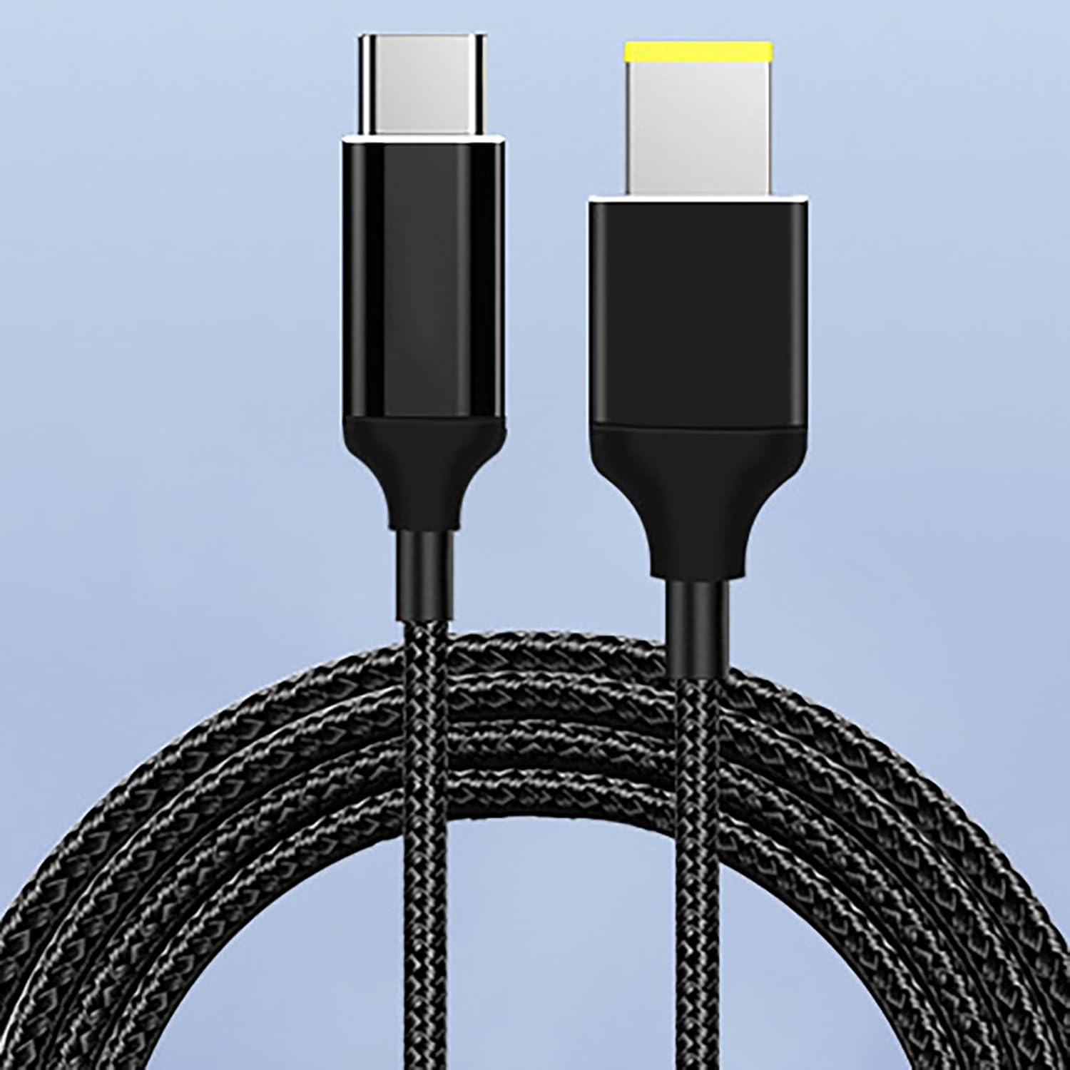 Tunghey USB C to Slim Tip Laptop Charging Cable Adapter Male Type C to Square Converter 100W PD Power Charger Supply Extension Cord for Yoga Ide-Apad Legion T470S T470 T460S T450S 1.8M image number 1