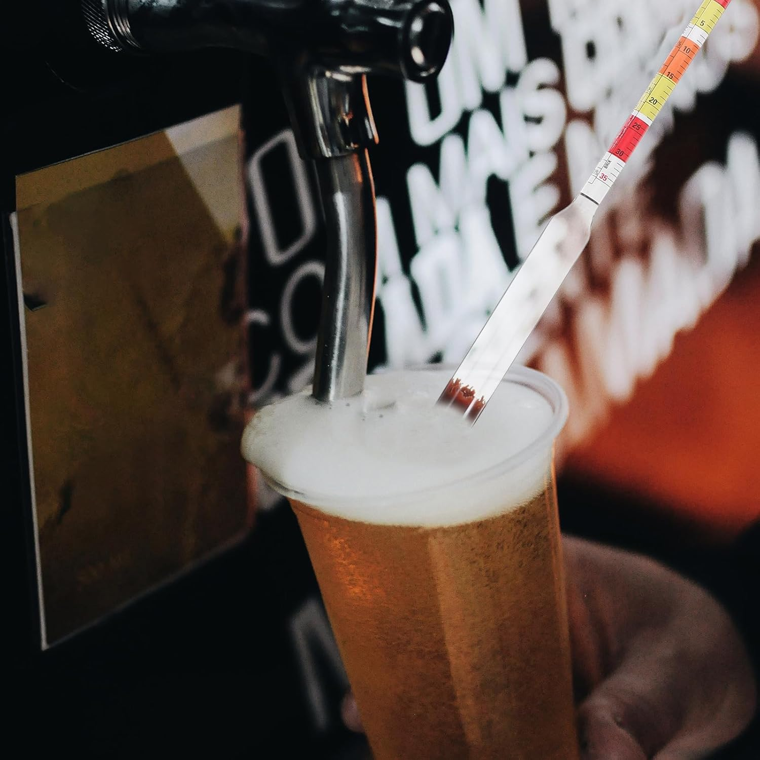 Concentration Hydrometer: Alcohol Hydrometer Test Beer Hydrometer Liquor Wine Tester Supplies Scale image number 6