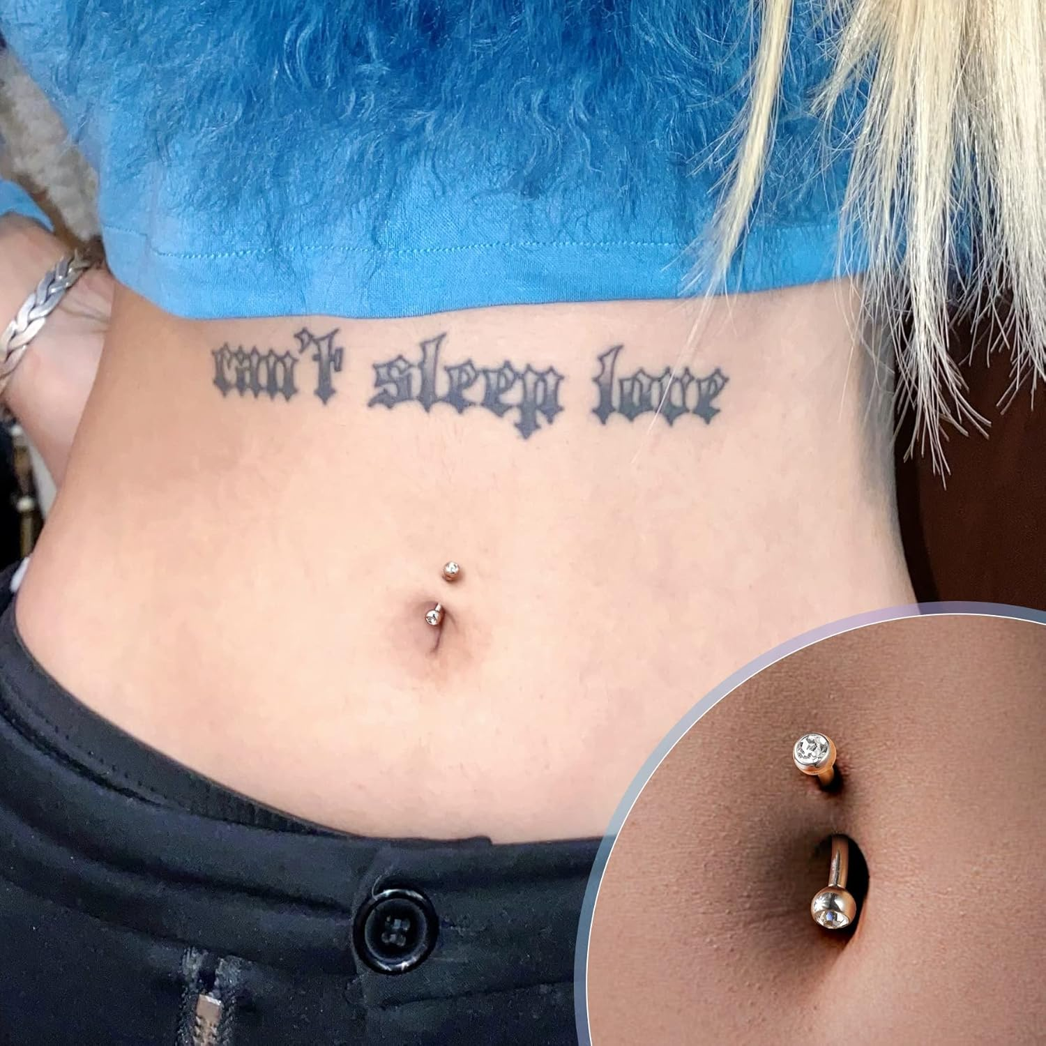 COCHARM Hypoallergenic G23 Solid Titanium 14G Belly Button Rings Cute Surgical Steel Belly Bar Curved Navel Bananabell 8Mm 10Mm 12Mm 14Mm 16Mm Navel Piercing Jewellery image number 2