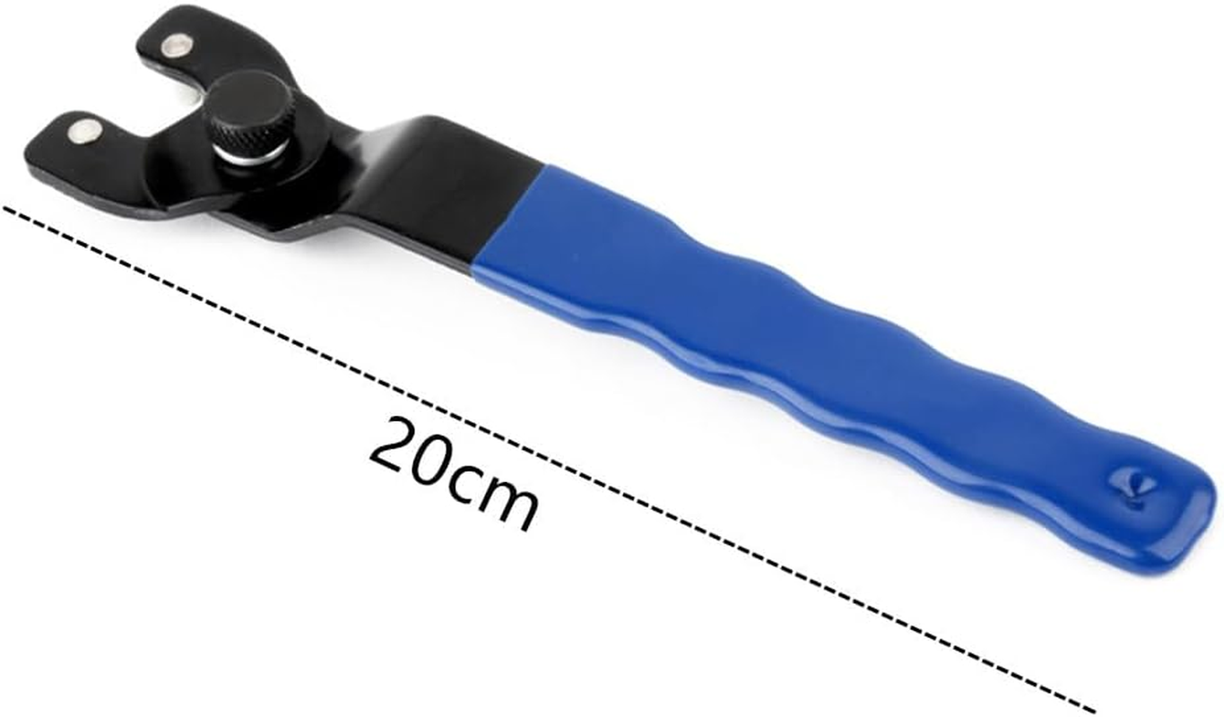 2 Pieces Adjustable Angle Grinder Spanner,Universal 8-50Mm Angle Grinder Spanner Key Adjustable Pin Wrench with Plastic Handle for Angle Grinders, with Wrench image number 1