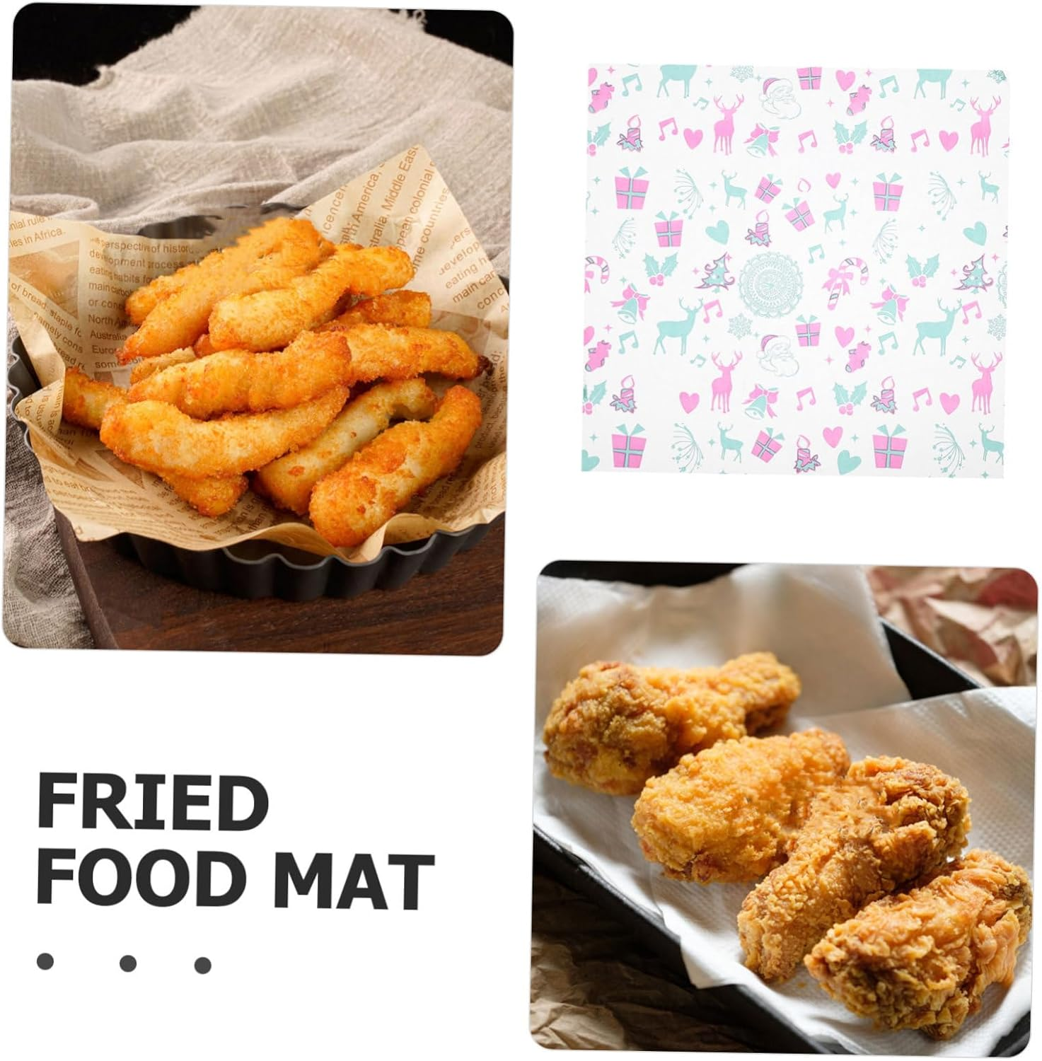 Greaseproof Paper Sheets 100 Pcs Food Grade Wrap Paper for Sandwiches Burger Wrappers image number 1