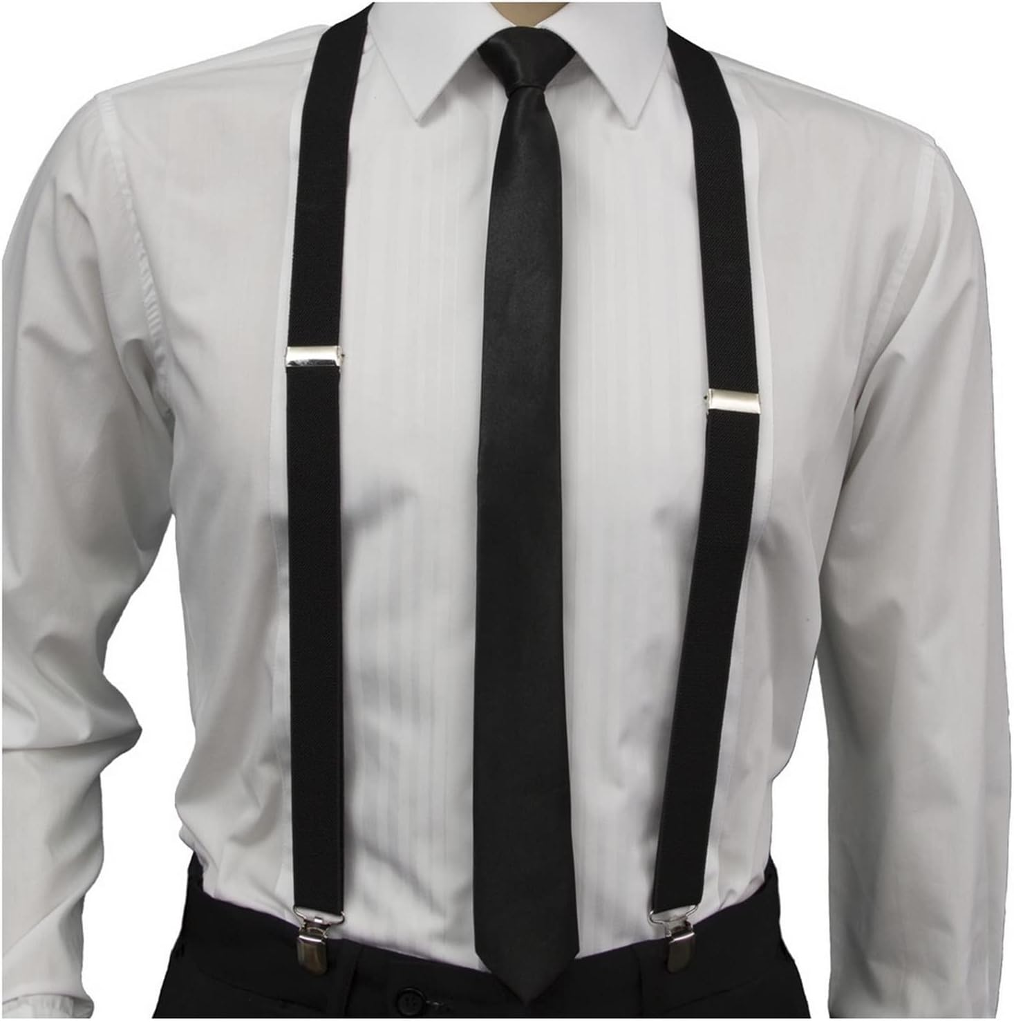 Mens Skinny Tie Plainslim Necktie Formal Casual Narrow Men'S Classic Striped Business Formal Woven Silk Ties Wedding Party Tie Neckties - Navy image number 4