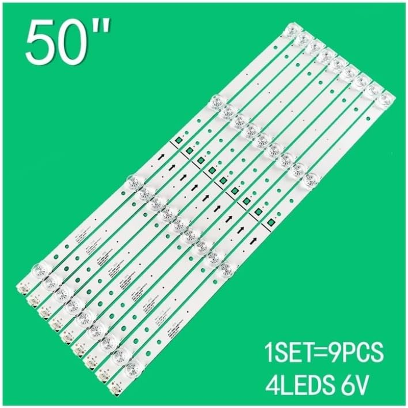 9Pcs=1Set 4Leds 6V 2W 440Mm for 50-Inch LCD TV MS-L1469 V5 LA021 JP50UHD110-4K JS-D-JP50EU-042EC 70310 E50EU1000 MCPCB image number 2