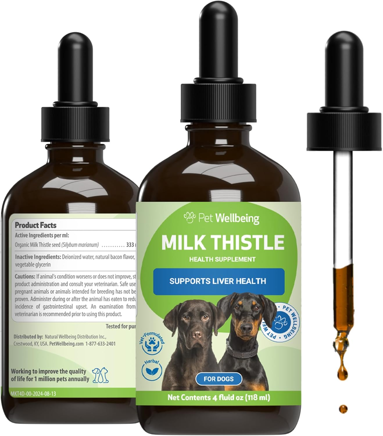 Pet Wellbeing - Milk Thistle for Dogs - Essential Detoxification Support for Canines with Liver Dysfunction (4 Ounce) image number 3