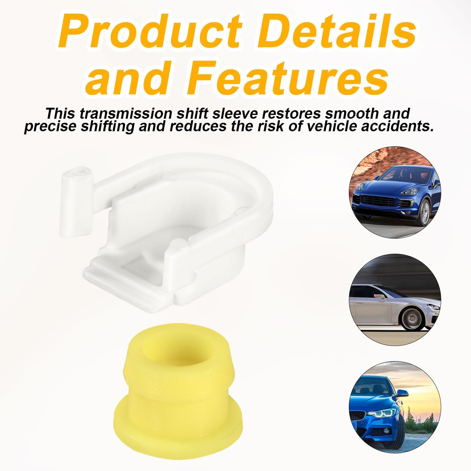 2Pcs Transmission Shifter Bushing Set, OEM# KV6Z-7K340-A Transmission Shifter Cable Bushing and Cap Shift Cable Connector Bushing Car Accessories Compatible with Ford image number 4