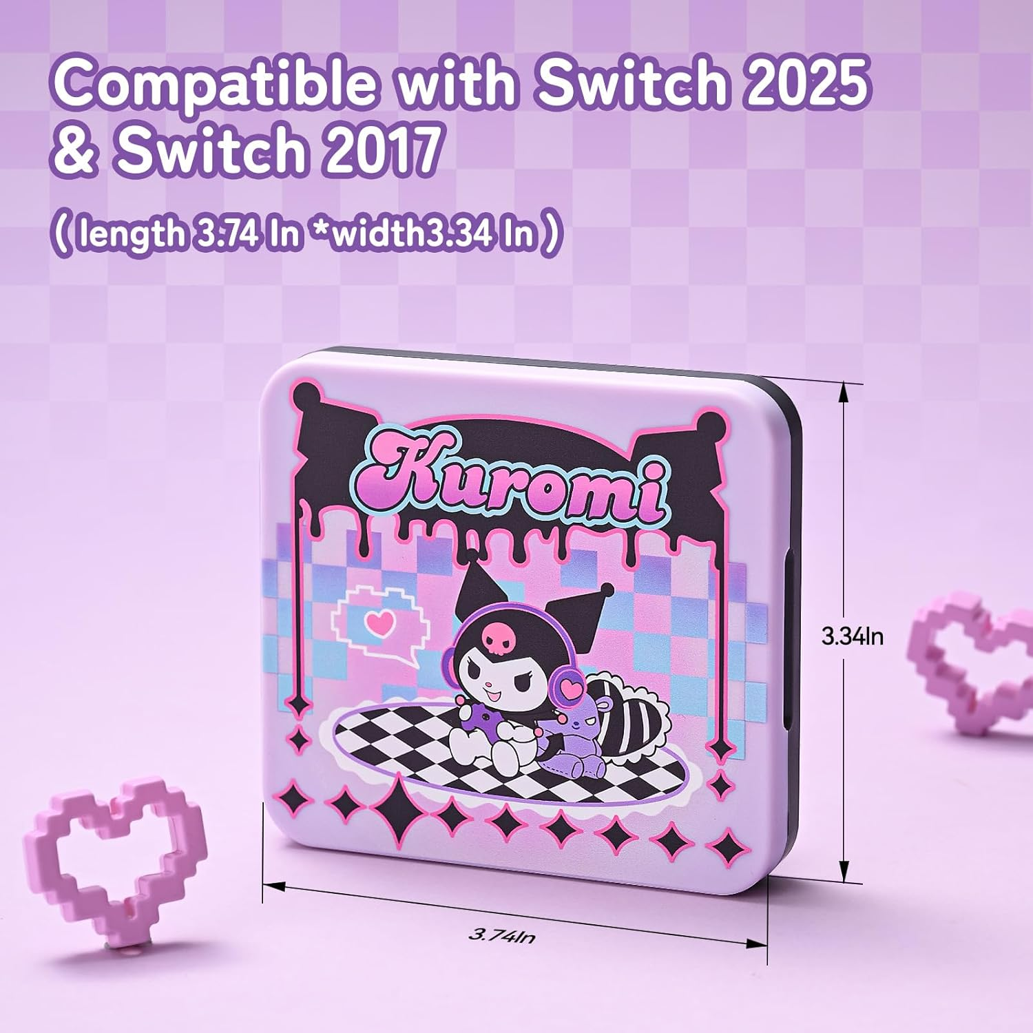 Kuitmor Switch Game Card Case Compatible with Switch 2 (2025) Portable Game Holder Cartridge Case for NS 2 with 12 Game Card Slots, Purple image number 5