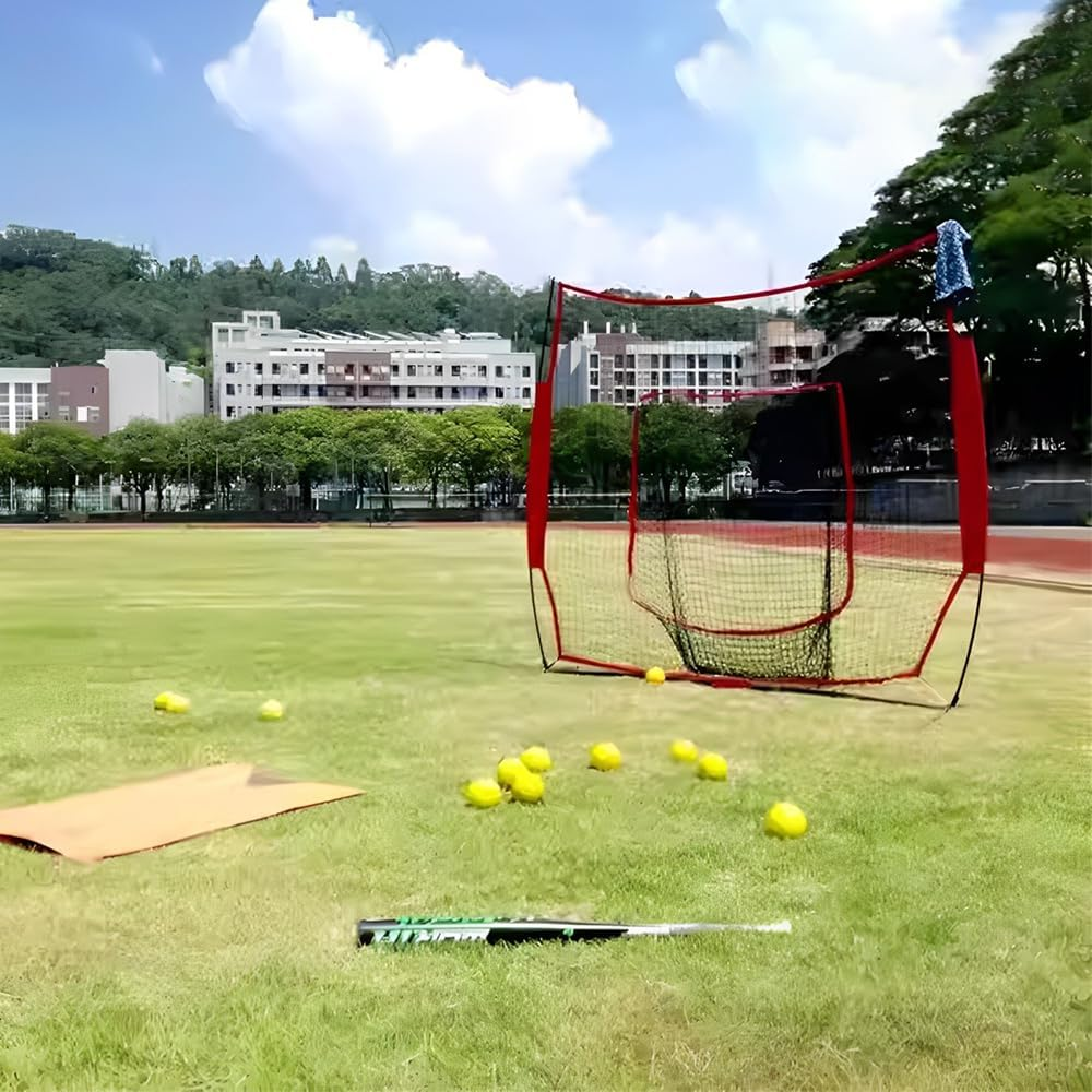 TOMVAES Baseball & Softball Net Bundle with Weighted Baseballs & Strike Zone Target,Compact Lightweight Portablepractice Hitting, Pitching, Batting and Catching, Training Backstop image number 3
