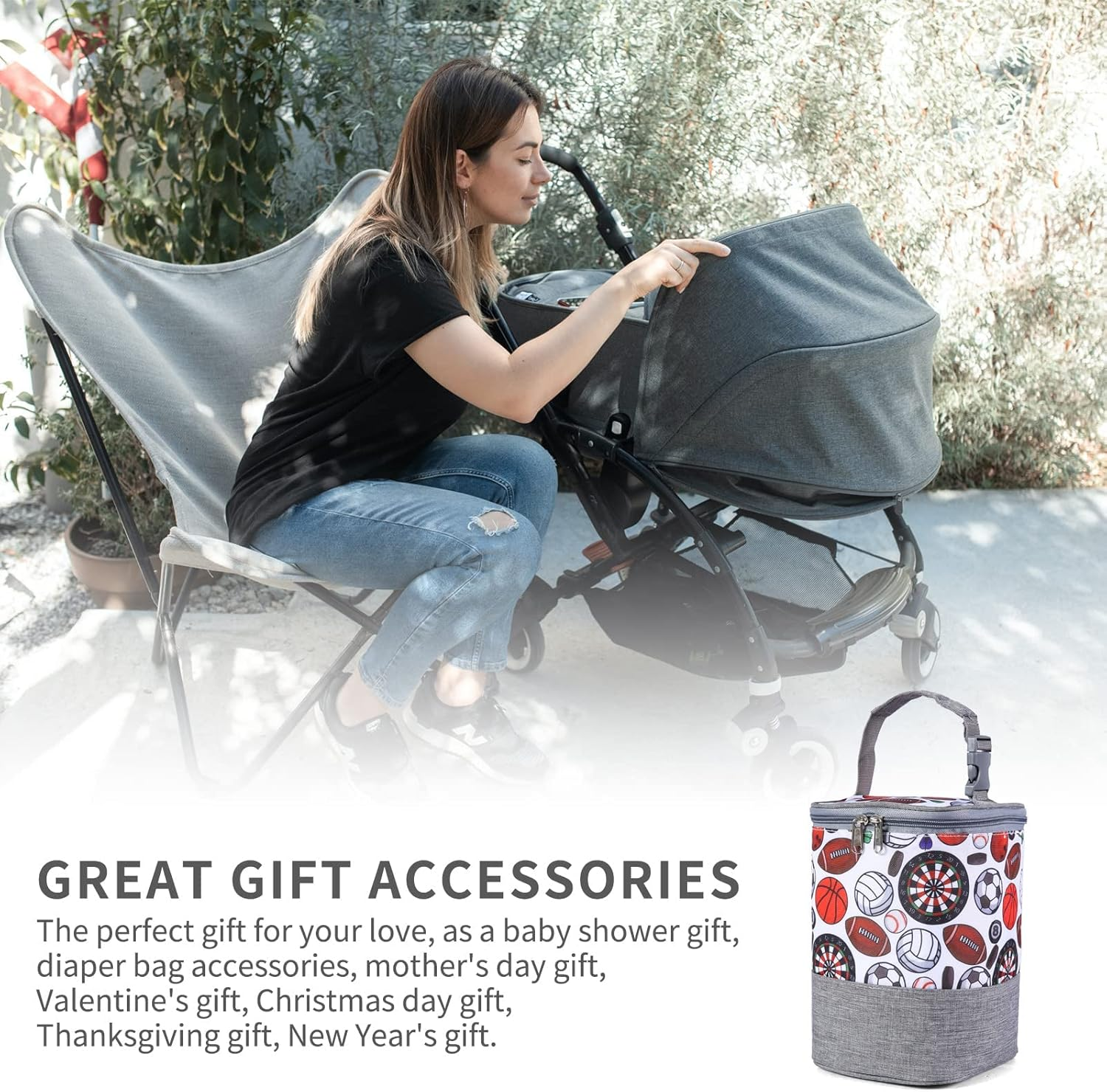 Baby Bottle Bag with Ice Pack Cooler - Insulated Tote for Working Mom, Breastmilk Cooler for up to 4 Large 8 Ounce Bottles image number 1