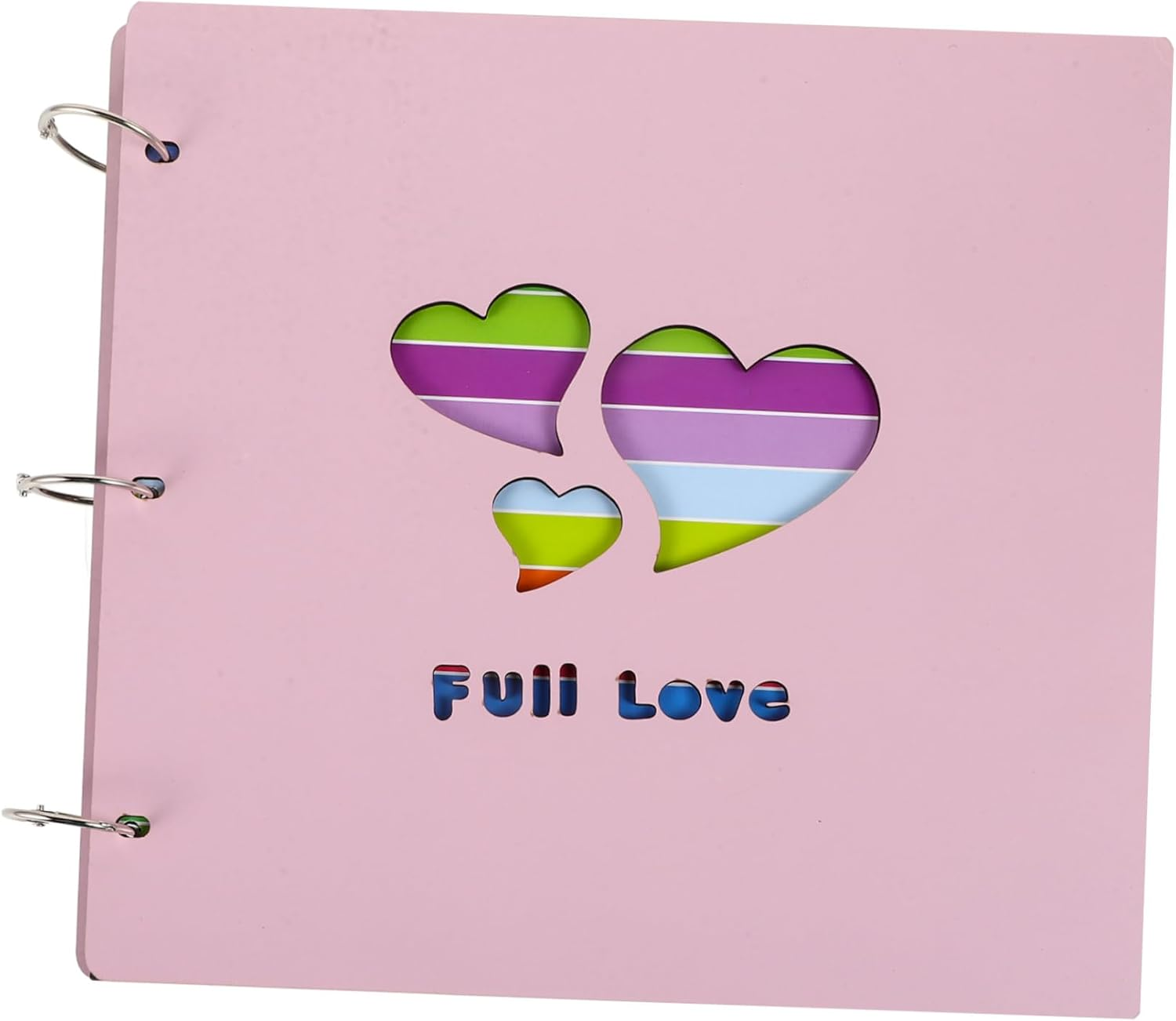 Luxshiny Hollow Heart Wooden Photo Album Diy Blank Scrapbook for Weddings Birthdays and Special Moments Rustic Design Smooth Finish for Easy Use and Creative image number 5