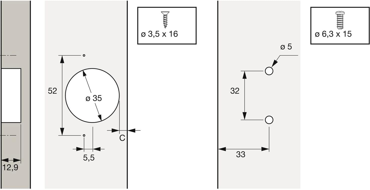 Charni&egrave;re &Agrave; Frigo HETTICH ET 582-72134 image number 3