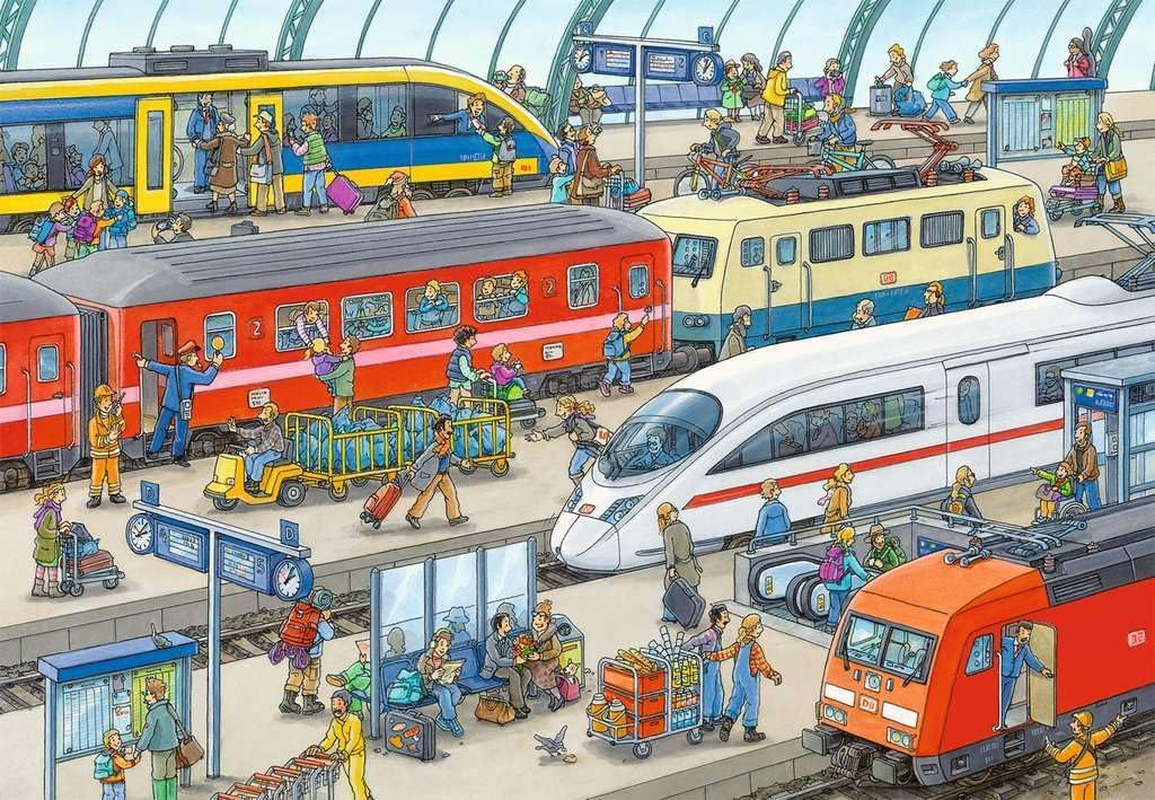 Ravensburger Kinderpuzzle - 09191 Trubel Am Bahnhof - Puzzle F&uuml;r Kinder Ab 4 Jahren, Mit 2X24 Teilen image number 5