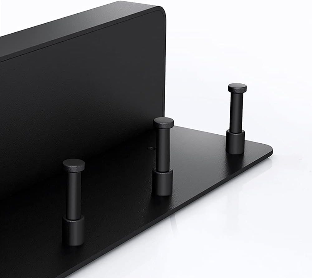 Metal Key Holder, Modern Key Hangers with 6 Hooks, Self Adhesive or Drilling 2 Ways Installation Wall Key Rack, Wall Mounted for Living Room, Kitchen, Office image number 6