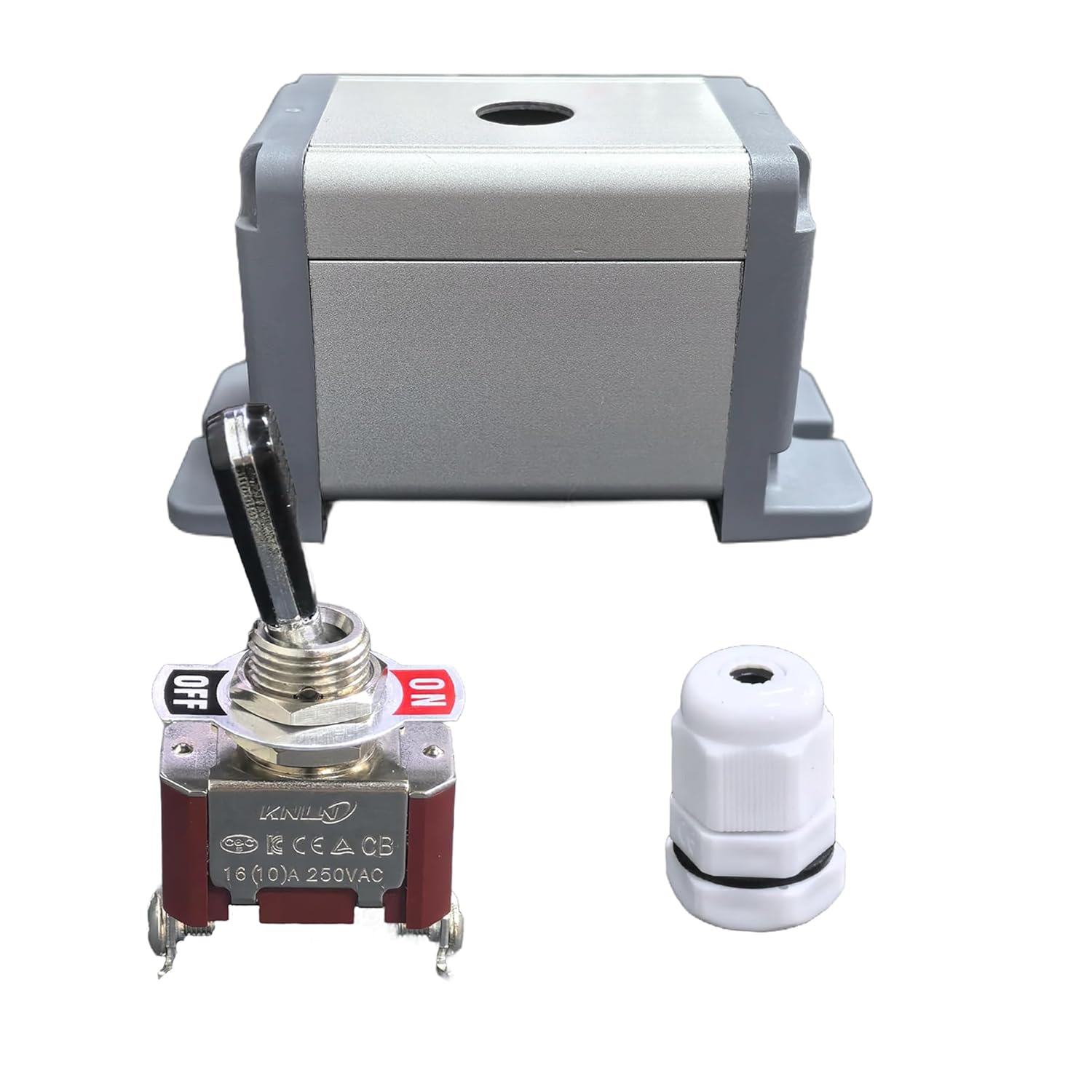 Aikoolwer Heavy Duty Rocker Toggle Switch Box 16A 250V SPST 2 Position on off Switch Waterproof Metal Shell for Car Truck Marine Industrial Equipment image number 4