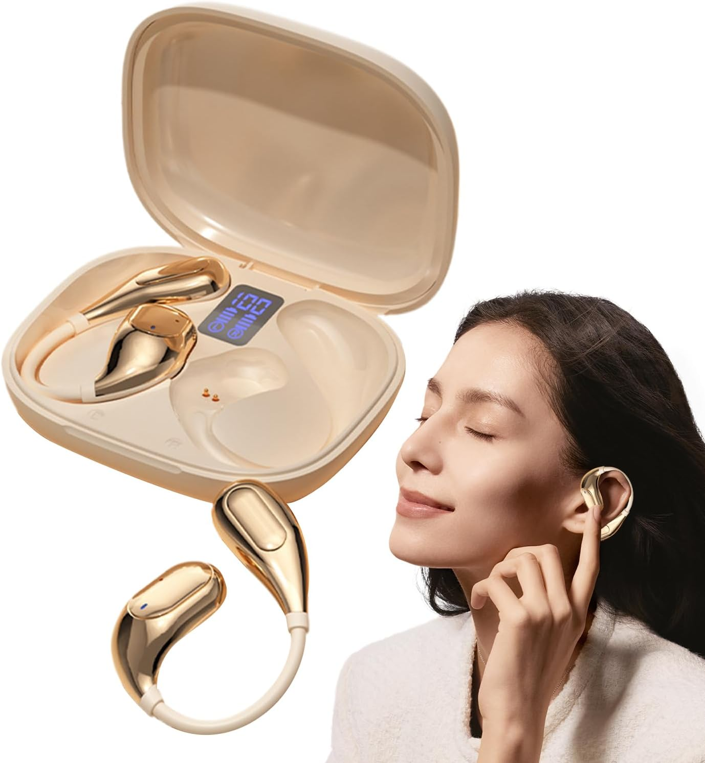 Wireless Headphones - Sports over Ear Earbuds,Long Playtime Earphone for Motorcycle Airplane Cycling Workout Game Travel Running Gym