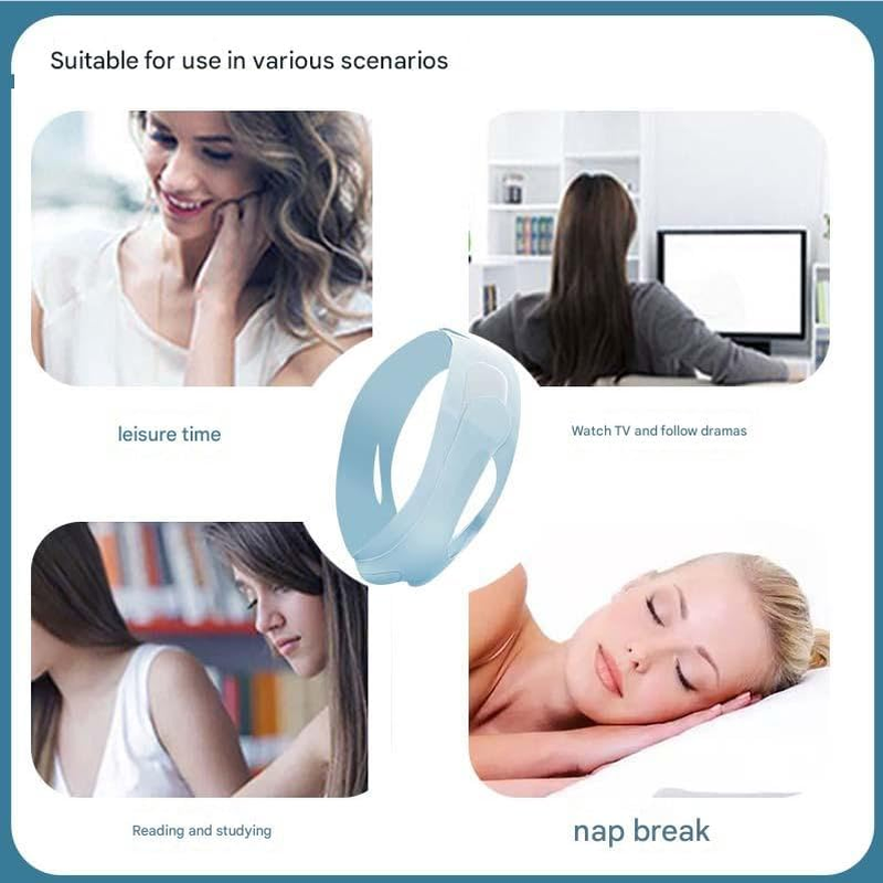 Double Chin Strap Face Slimming, Lifting Mask for Women,Chin Strap for Sleeping,Jawline Shaper (Pink, One Size) image number 4