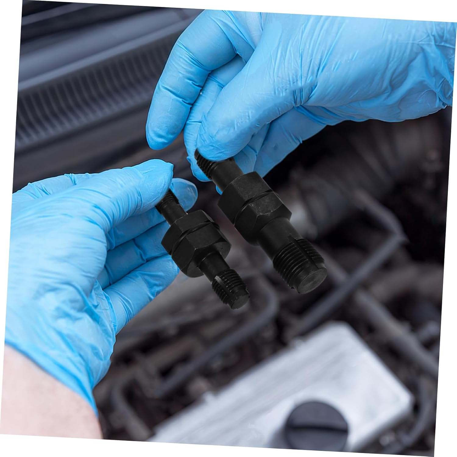 SOESFOUFU 2Pcs Spark Repair Tool Rethreader Nut Removal Tool Double Head Wrench Automotive Engine Spark Thread Repair Kit image number 6