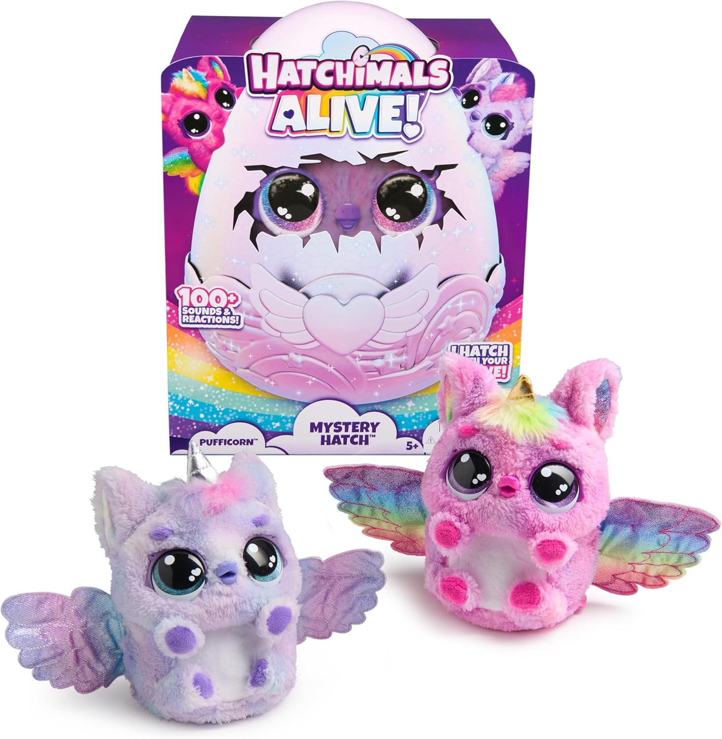 Hatchimals Alive, Mystery Hatch Pufficorn, Surprise Interactive Toy & Egg with Mist, Lights & Sounds (Styles May Vary), Kids Toys for Girls & Boys image number 5