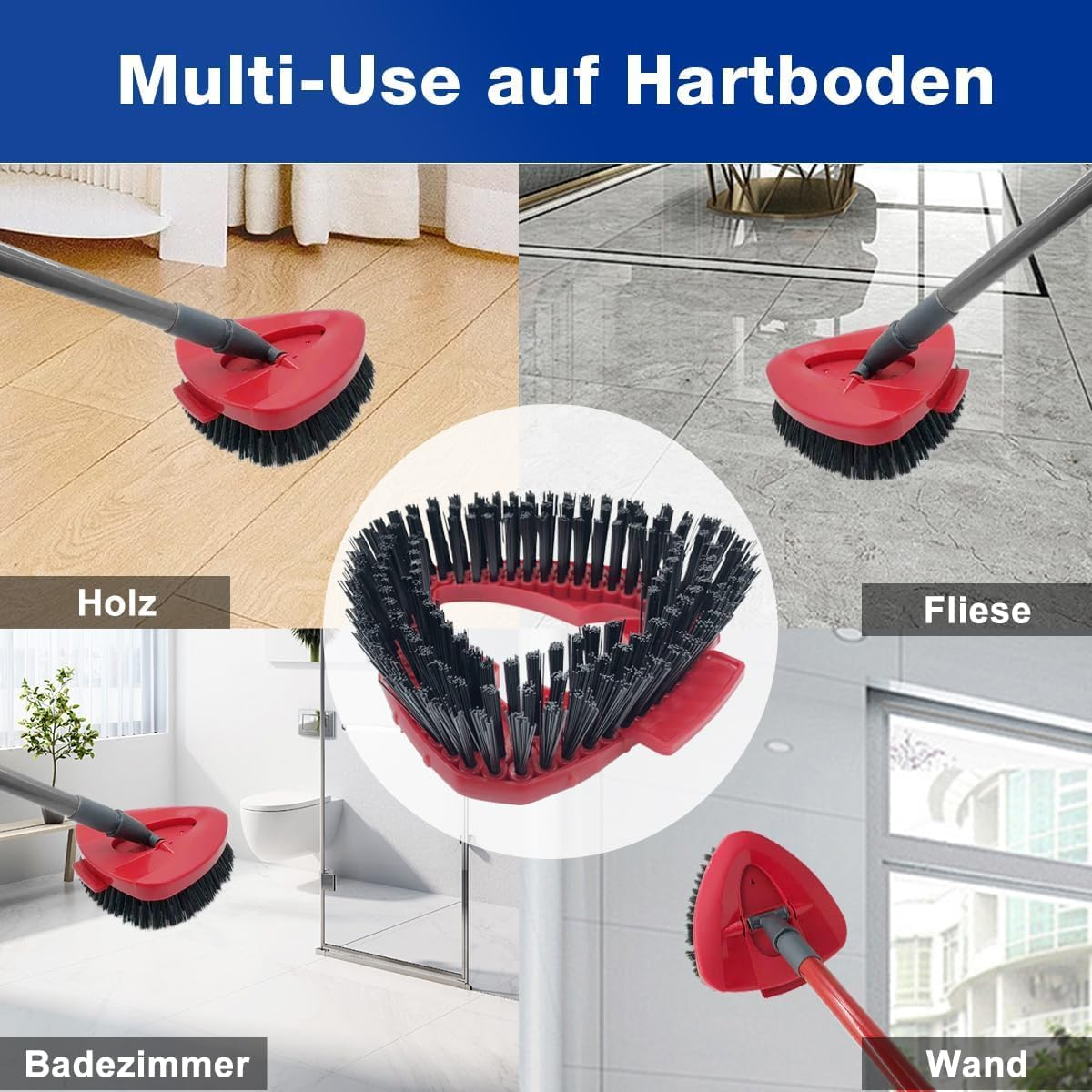 Scrubber for Vileda Turbo Easywring Floor Mop Scrubbing Brush Cleaning Brush for Bathroom and Kitchen Tiles image number 3
