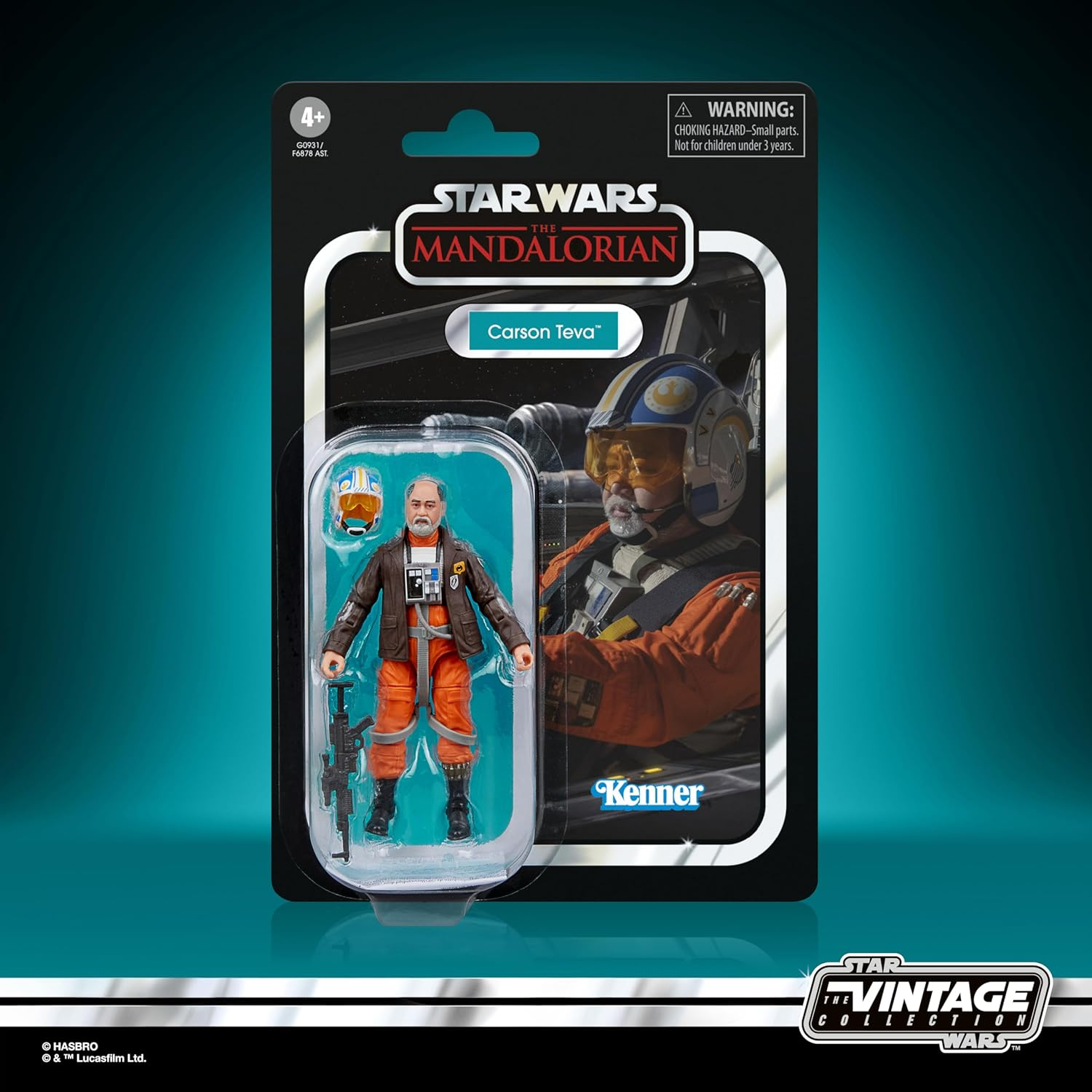 Star Wars the Vintage Collection Carson Teva, Star Wars: the Mandalorian 3.75 Inch Premium Collectible Action Figure image number 5